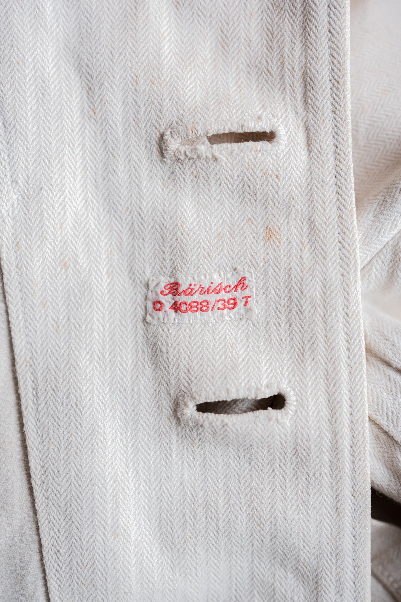 ［~40's］WWⅡ German Navy Drillich HBT Cotton Linen Officer Lapel Jacket "Kriegsmarine"