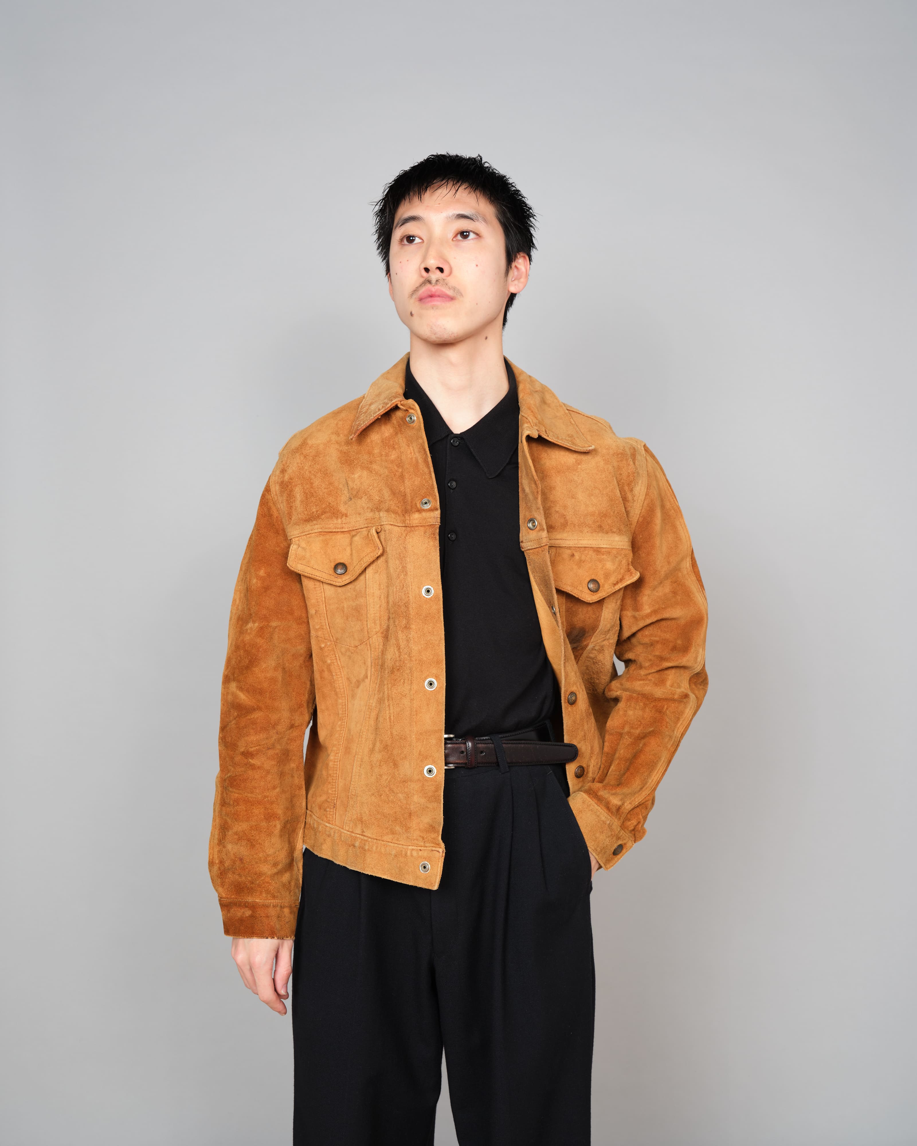 [~ 70's] Veste de camionneur en cuir suédé Levi's vintage