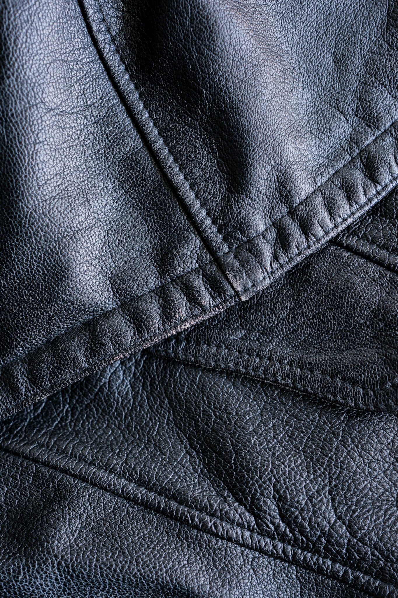 ［~80's］Old Renoma Paris Black Leather Detachable Sleeve Multi Pocket Jacket With Liner Size.XXL