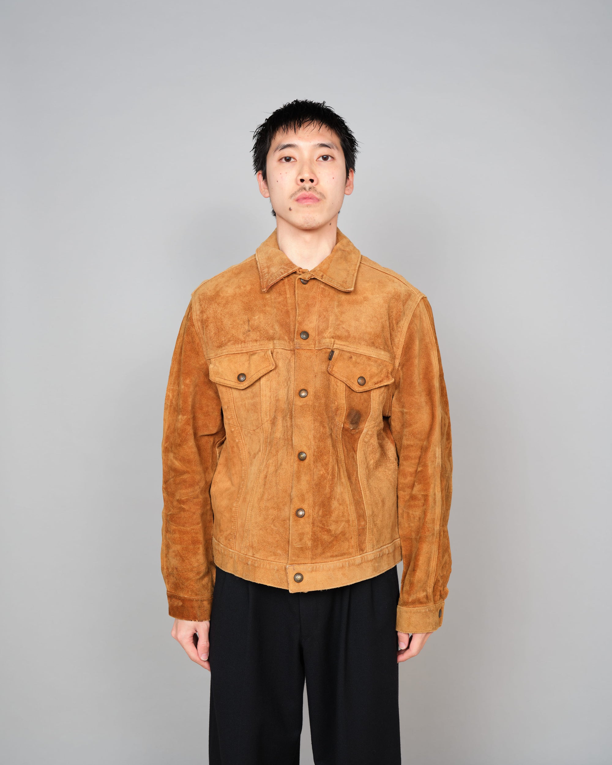 ［~70's］Vintage Levi's Suede Leather Trucker Jacket