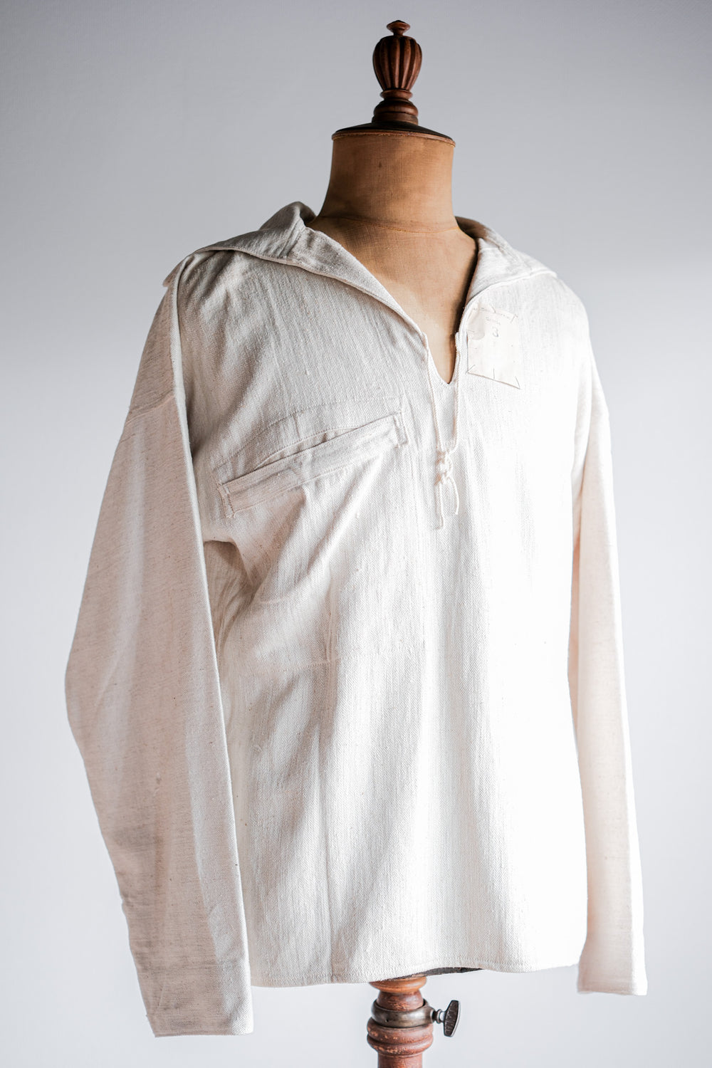 ［~40's］WWⅡ German Navy Drillich HBT Linen Sailor Smock Size.3 "Kriegsmarine" "Dead Stock"