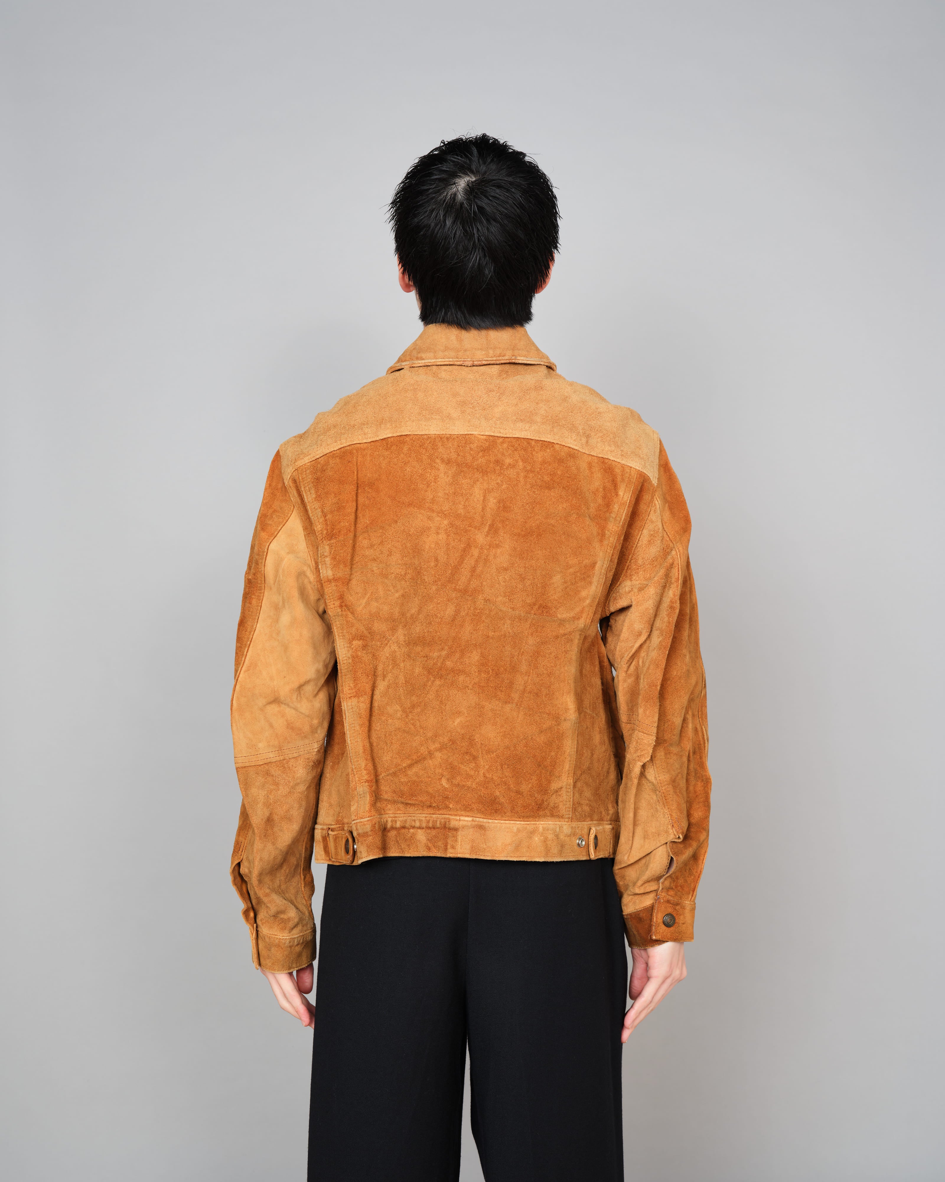 [~ 70's] Veste de camionneur en cuir suédé Levi's vintage