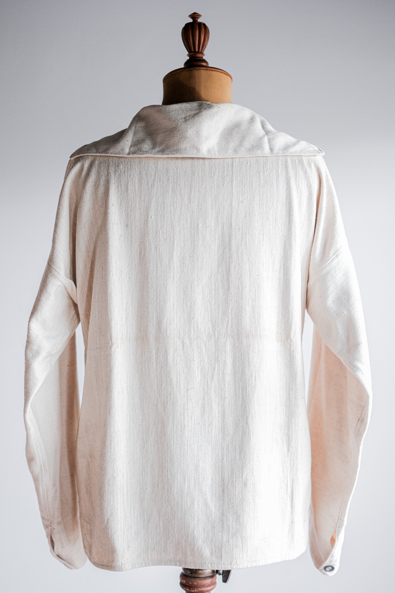 ［~40's］WWⅡ German Navy Drillich HBT Linen Sailor Smock Size.3 "Kriegsmarine" "Dead Stock"