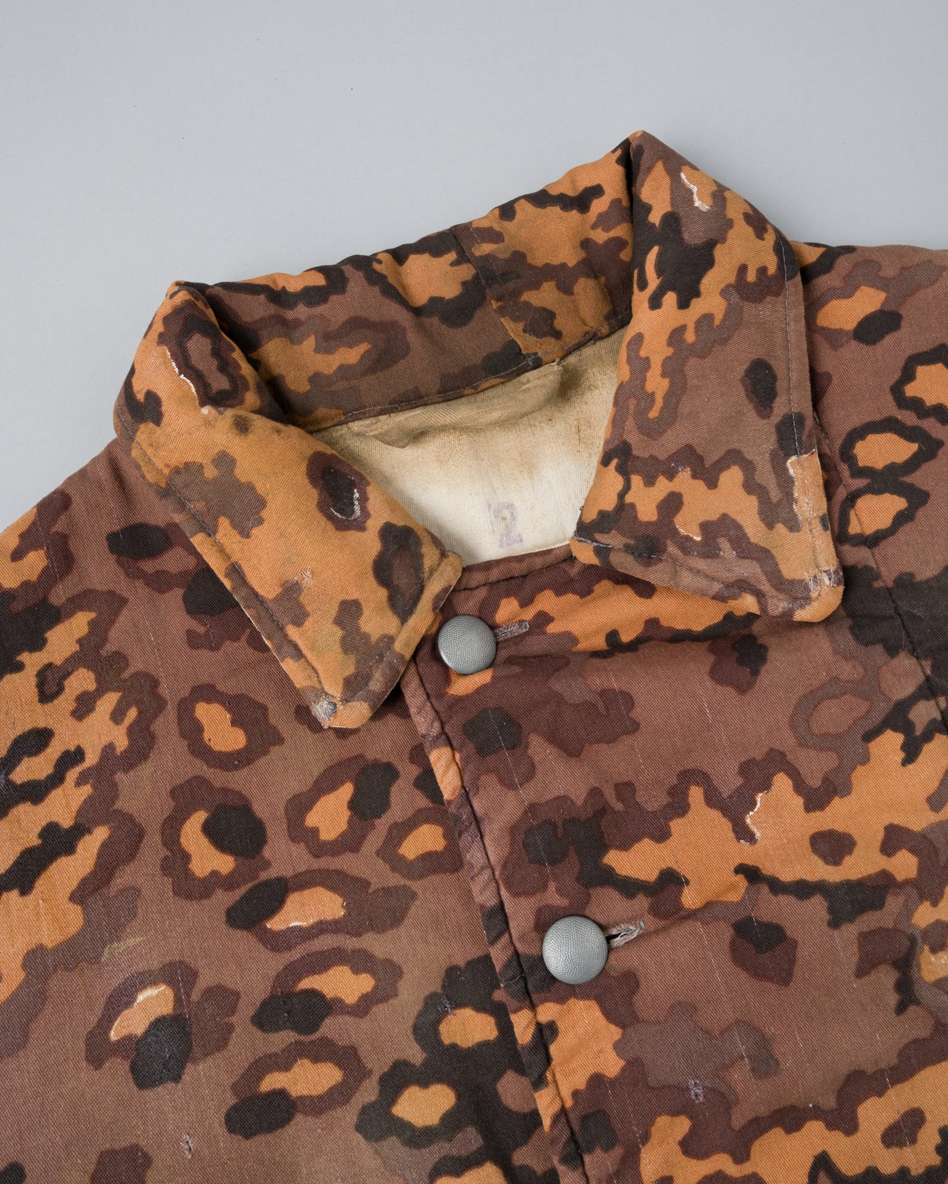 [~90's] German Waffen-SS Type Autumn Oak Leaf Camouflage Reversible Winter Jacket "Prisoner of War" "Reproduction"