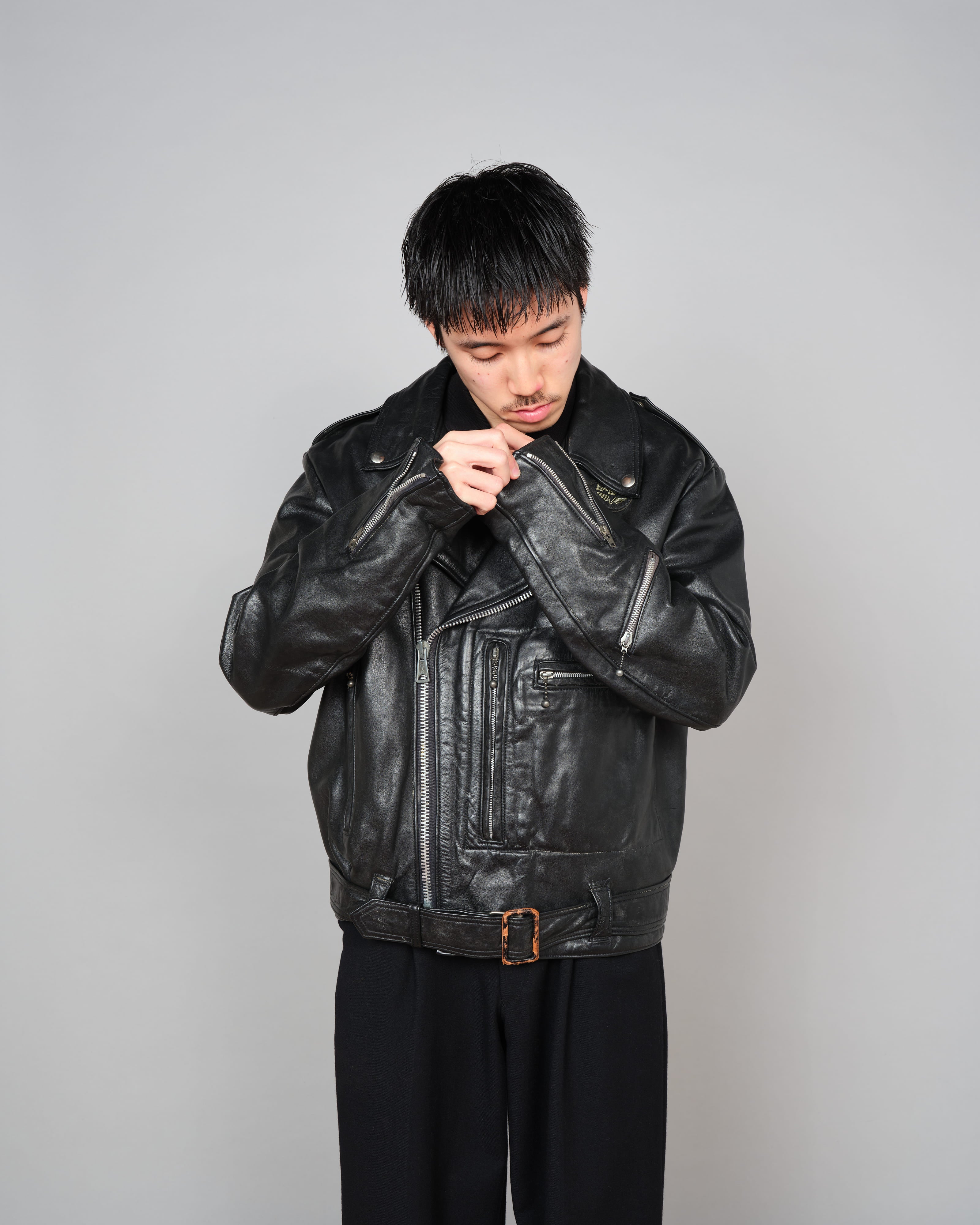 【~70’s】Vintage Lewis Leathers Leather Double Riders Jacket Size.42 "BRONX"