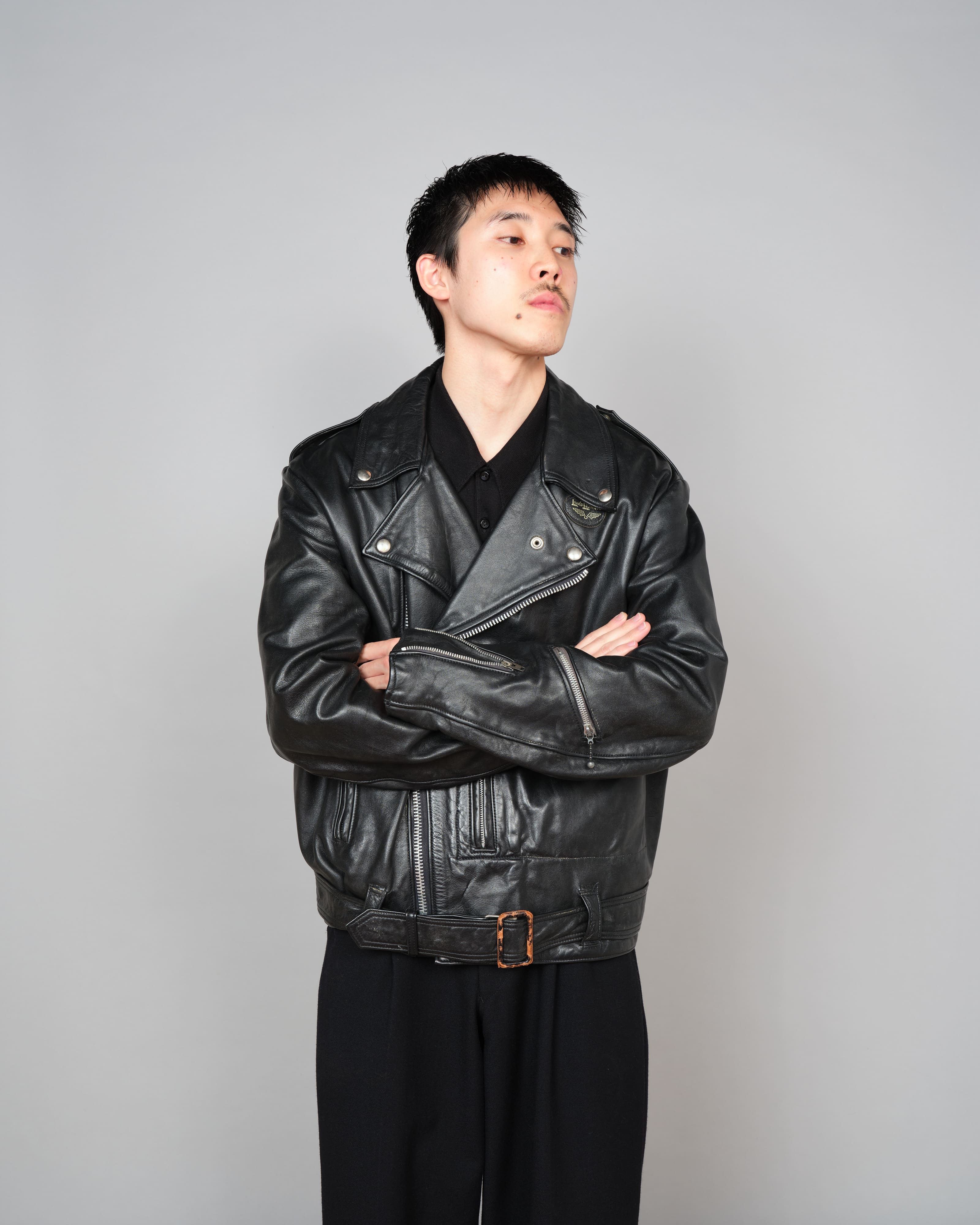 70's】Vintage Lewis Leathers Leather Double Riders Jacket Size.42 