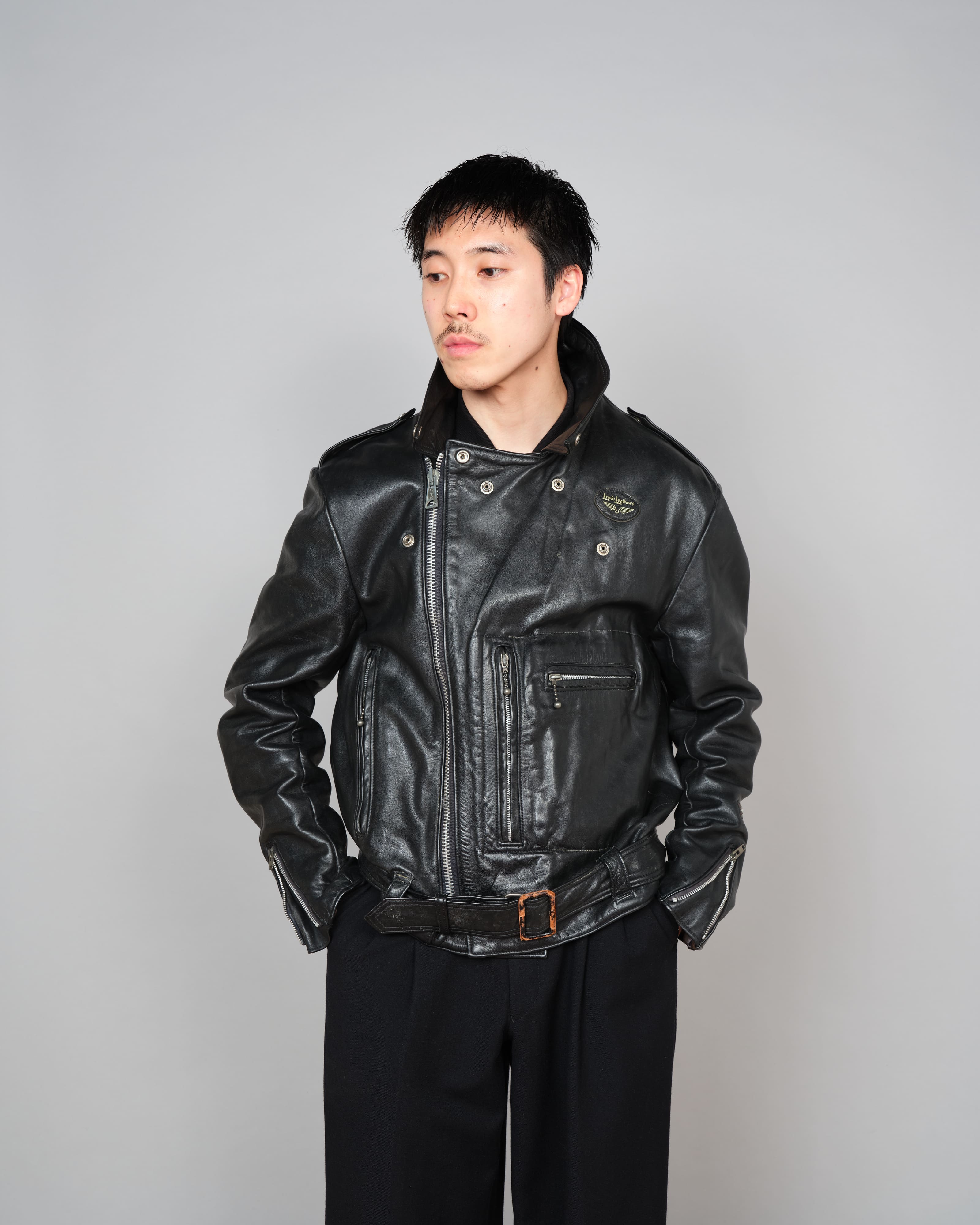 【~70’s】Vintage Lewis Leathers Leather Double Riders Jacket Size.42 "BRONX"