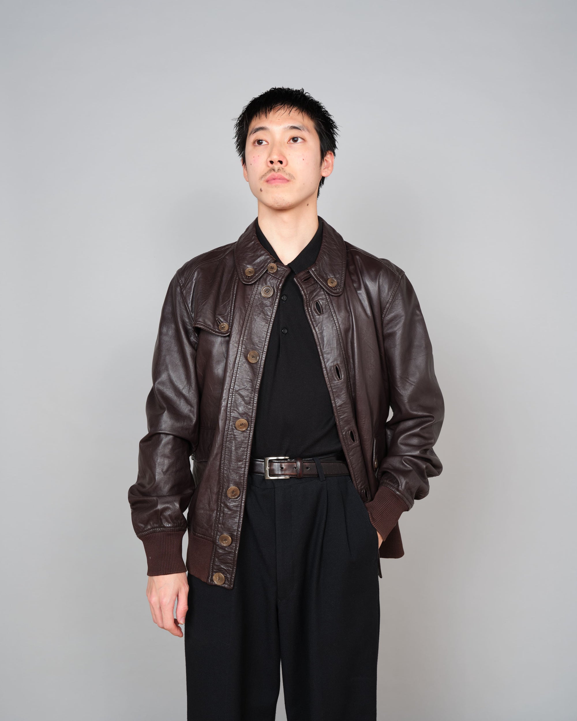 ［~00’s］Old DOLCE&GABBANA Lambskin Leather Blouson Size.50