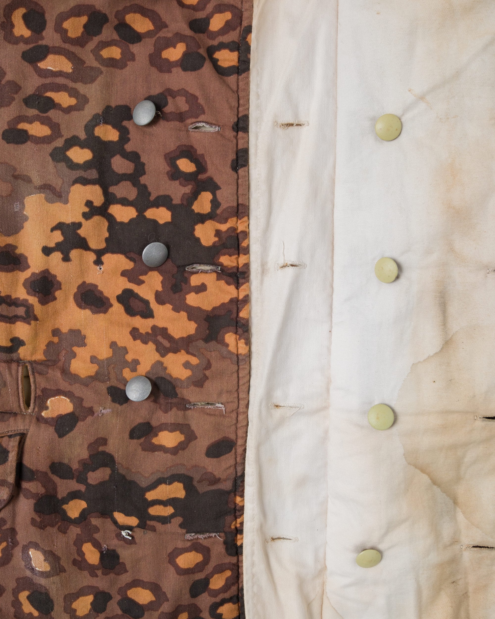 ［~90's］German Waffen-SS Type Autumn Oak Leaf Camouflage Reversible Winter Jacket "Prisoner of War" "Reproduction"