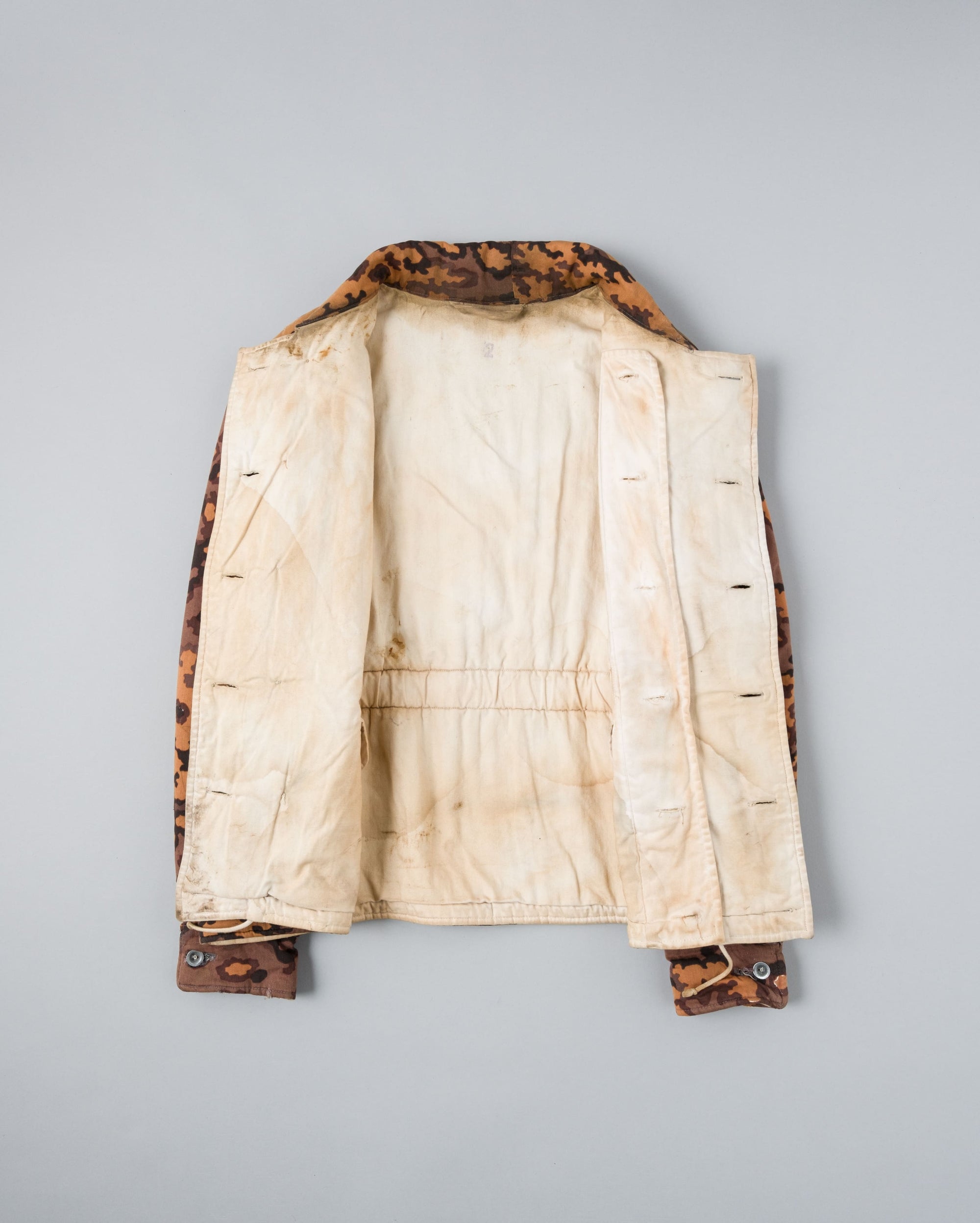 ［~90's］German Waffen-SS Type Autumn Oak Leaf Camouflage Reversible Winter Jacket "Prisoner of War" "Reproduction"
