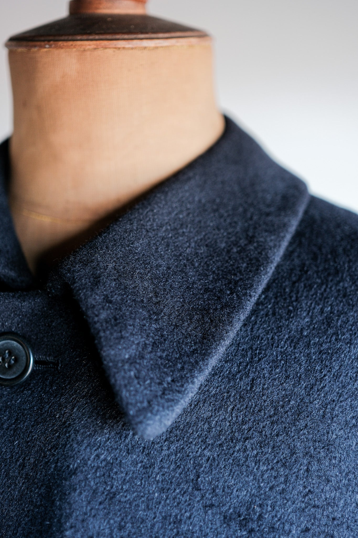 【~00's】Old ARNYS PARIS Saddle Shoulder Angora Balmacaan Coat Size.42