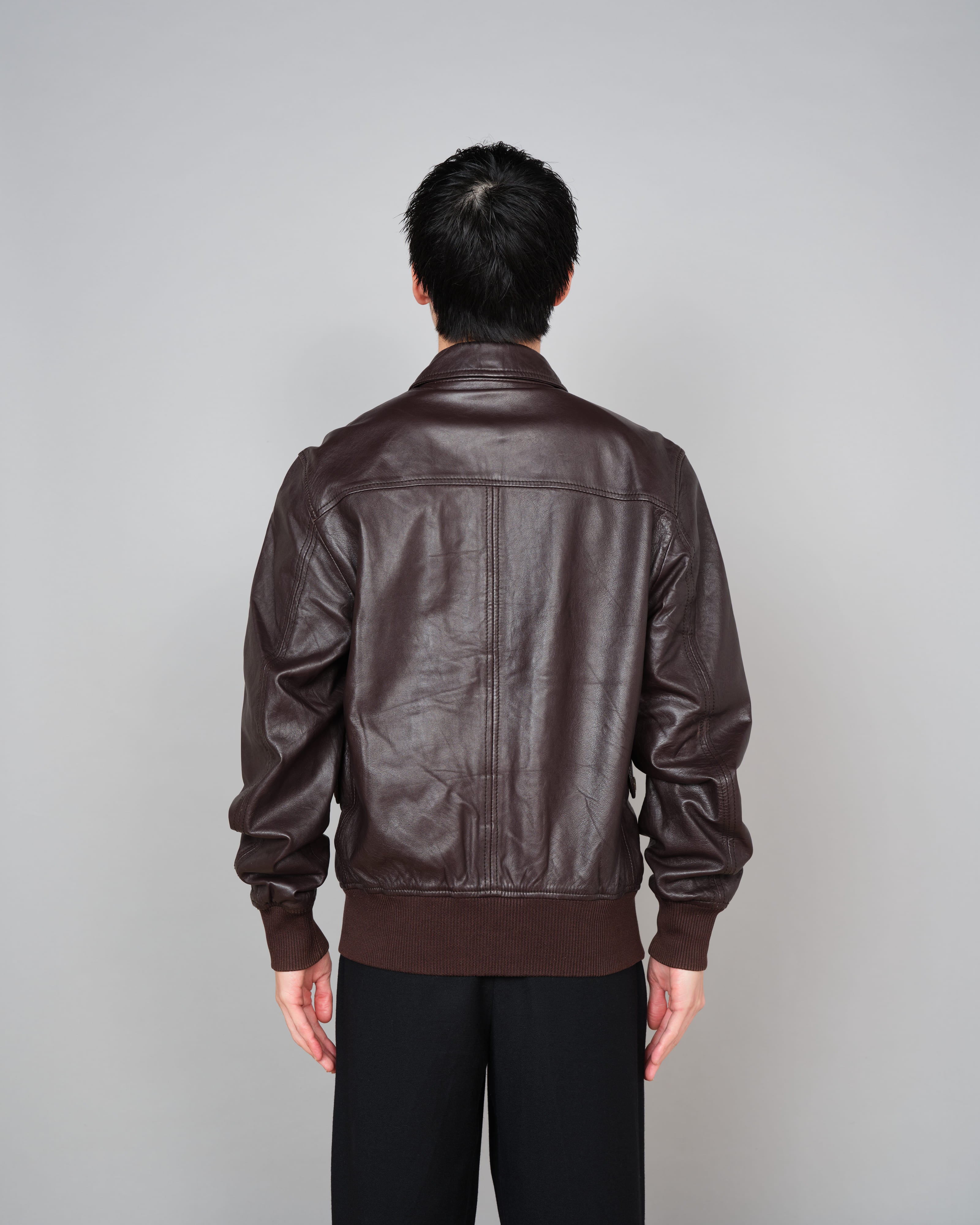 00's】Old DOLCE&GABBANA Lambskin Leather Blouson Size.50