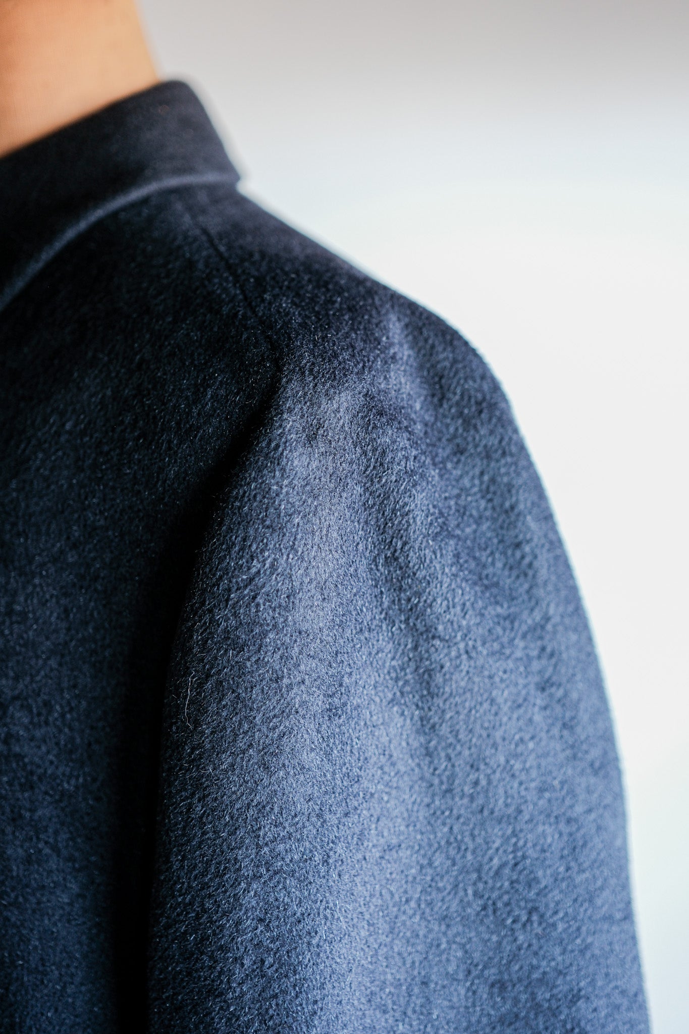 【~00's】Old ARNYS PARIS Saddle Shoulder Angora Balmacaan Coat Size.42