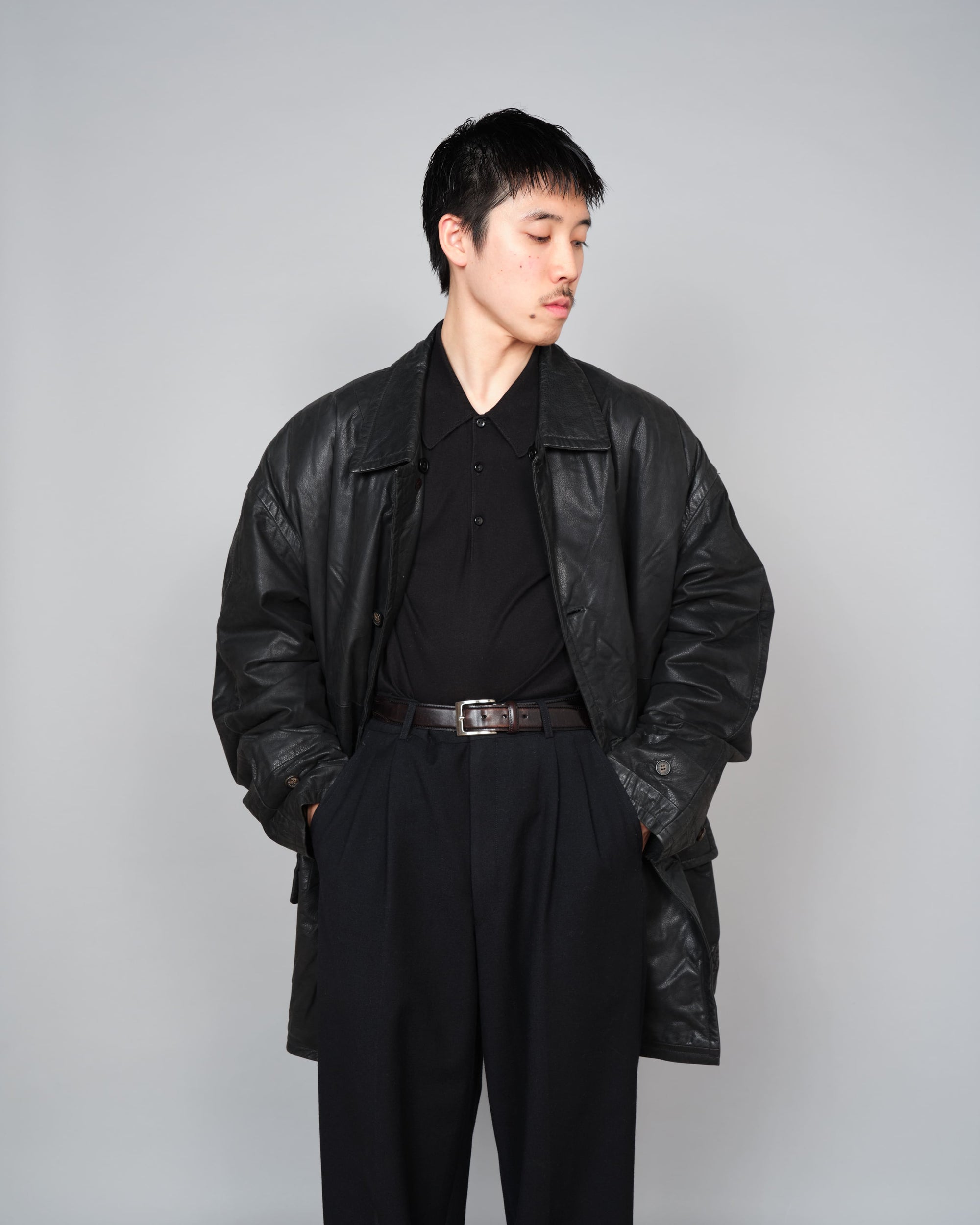 ［~90's］Old SERAPHIN Deerskin Leather Jacket Size.52 "MARIE-LOUISE 別注"