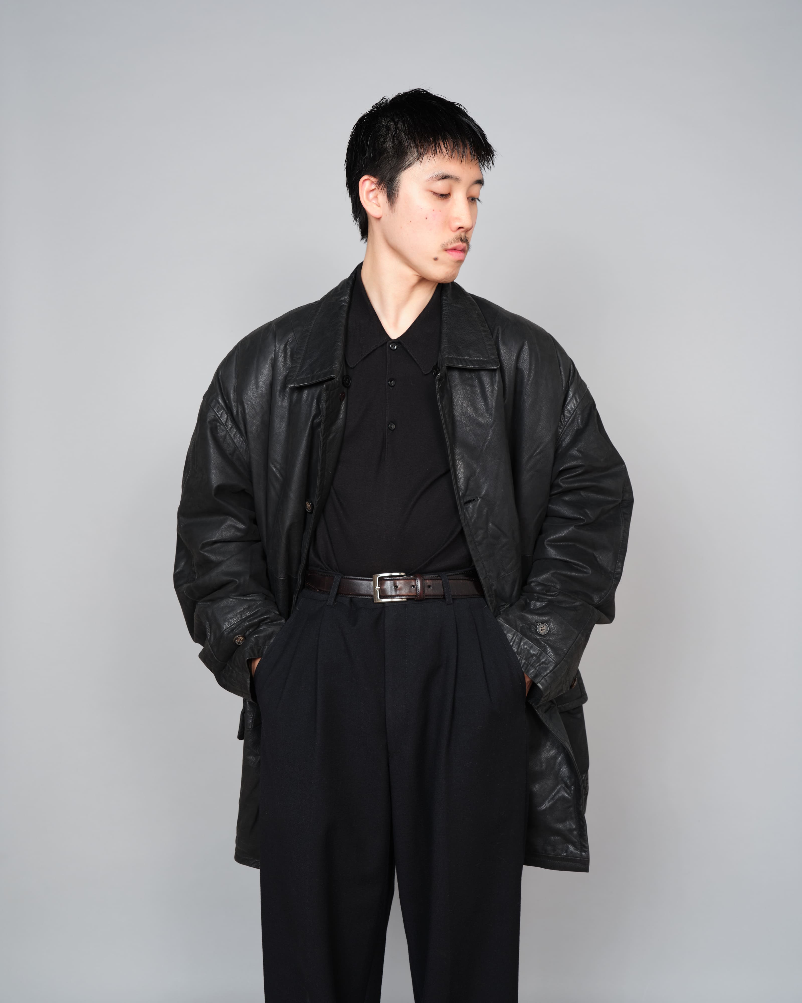 【~90's】Old SERAPHIN Deerskin Leather Jacket Size.52 "MARIE-LOUISE 別注"