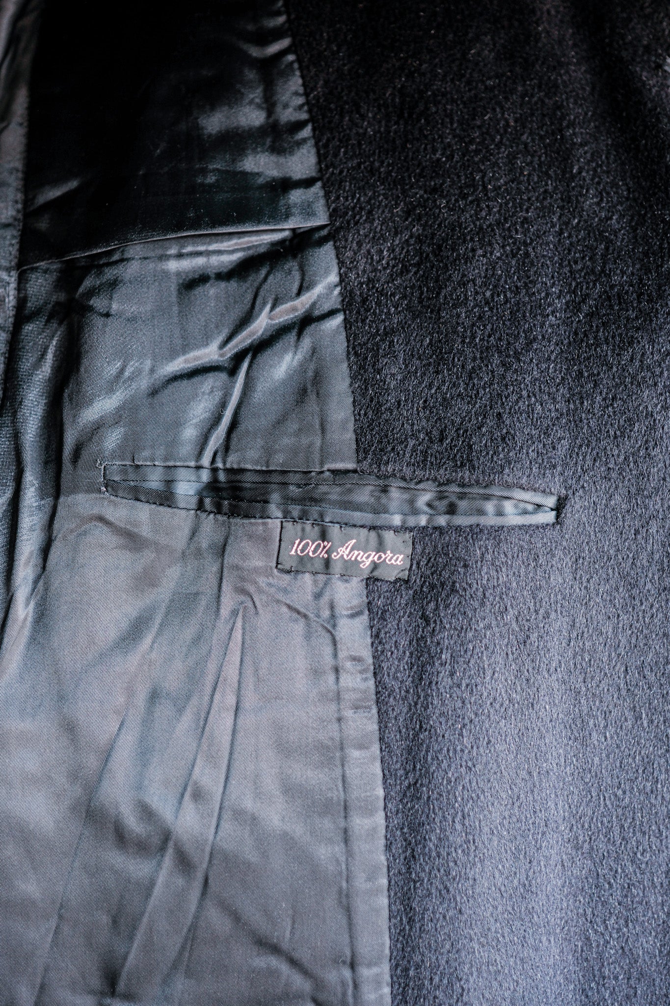 【~00's】Old ARNYS PARIS Saddle Shoulder Angora Balmacaan Coat Size.42