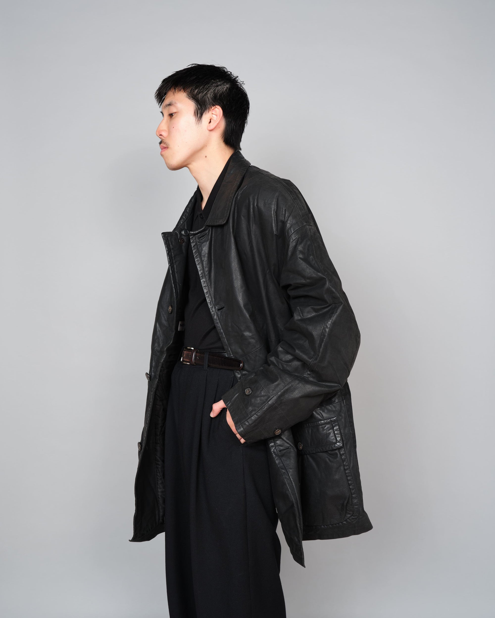 ［~90's］Old SERAPHIN Deerskin Leather Jacket Size.52 "MARIE-LOUISE 別注"