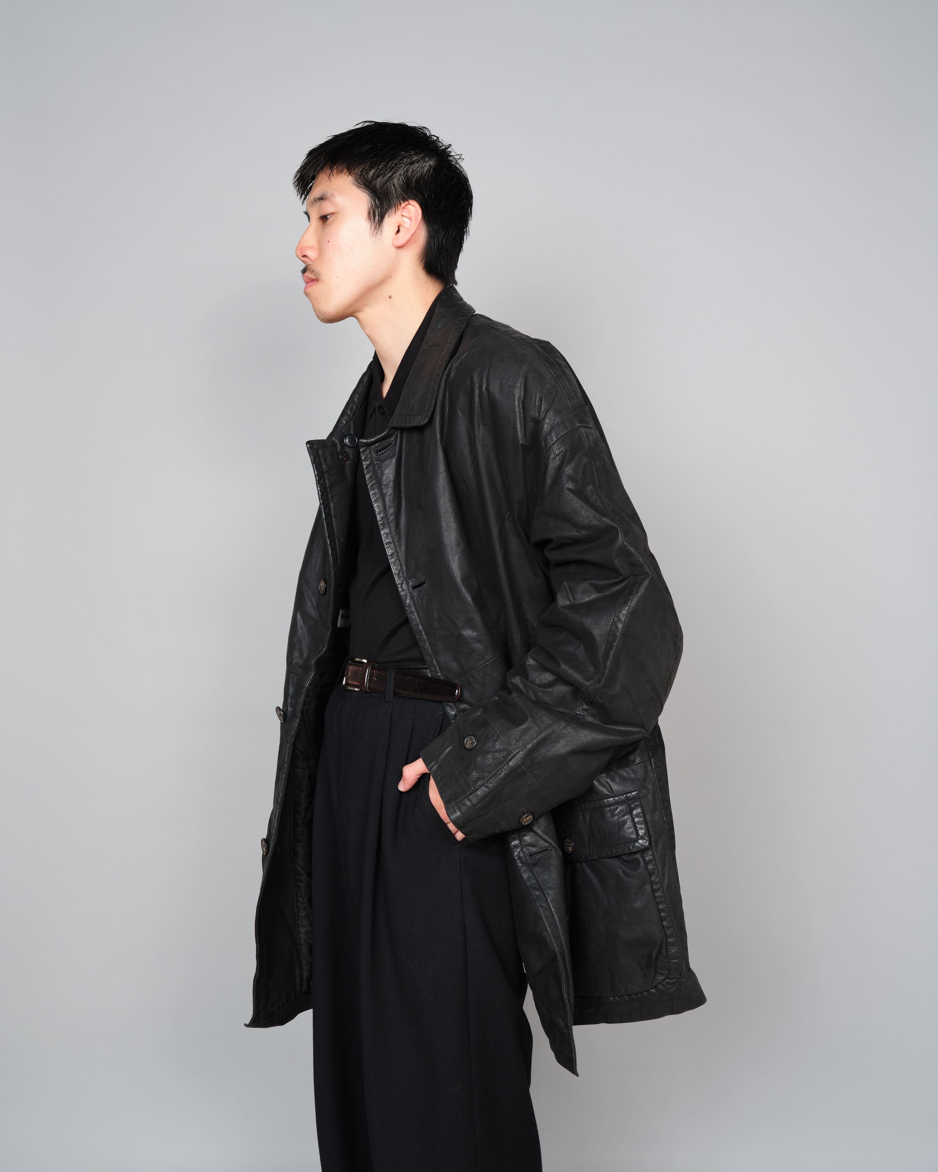 【~90's】Old SERAPHIN Deerskin Leather Jacket Size.52 "MARIE-LOUISE 別注"