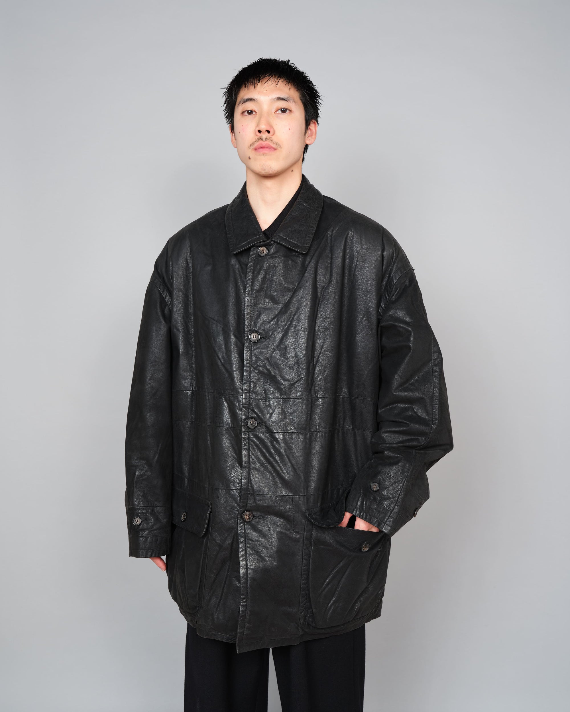 ［~90's］Old SERAPHIN Deerskin Leather Jacket Size.52 "MARIE-LOUISE 別注"