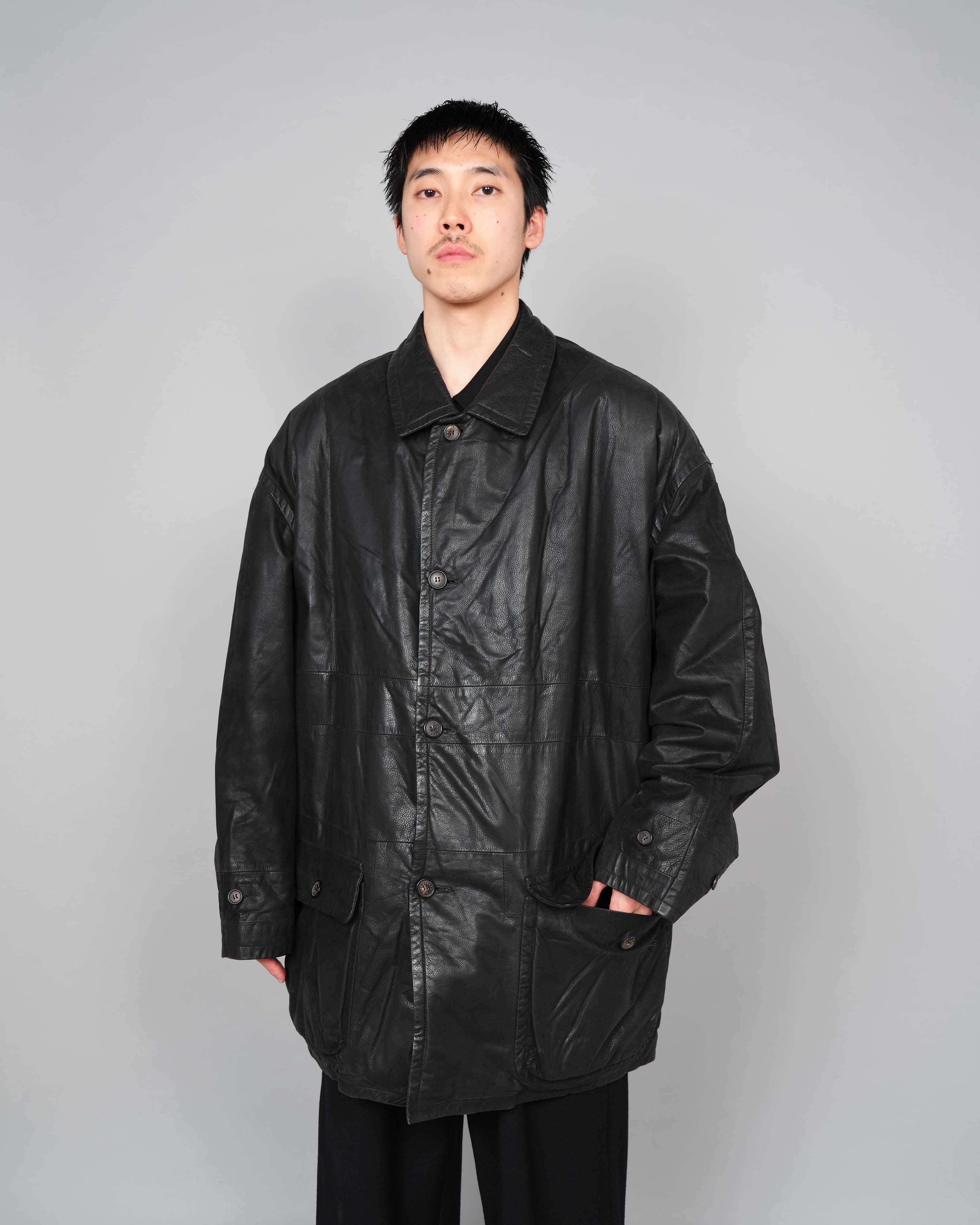 【~90's】Old SERAPHIN Deerskin Leather Jacket Size.52 "MARIE-LOUISE 別注"