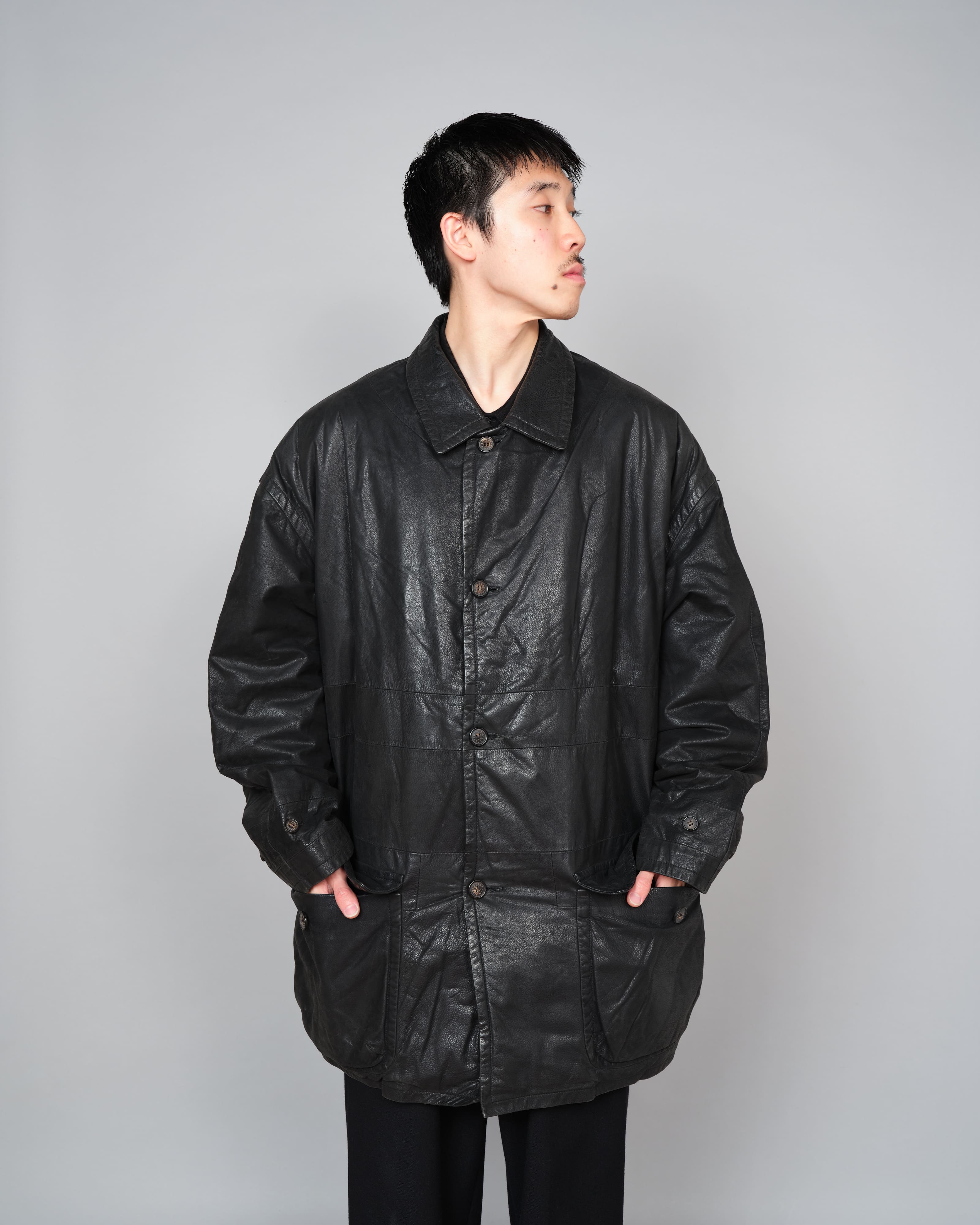 【~90's】Old SERAPHIN Deerskin Leather Jacket Size.52 "MARIE-LOUISE 別注"