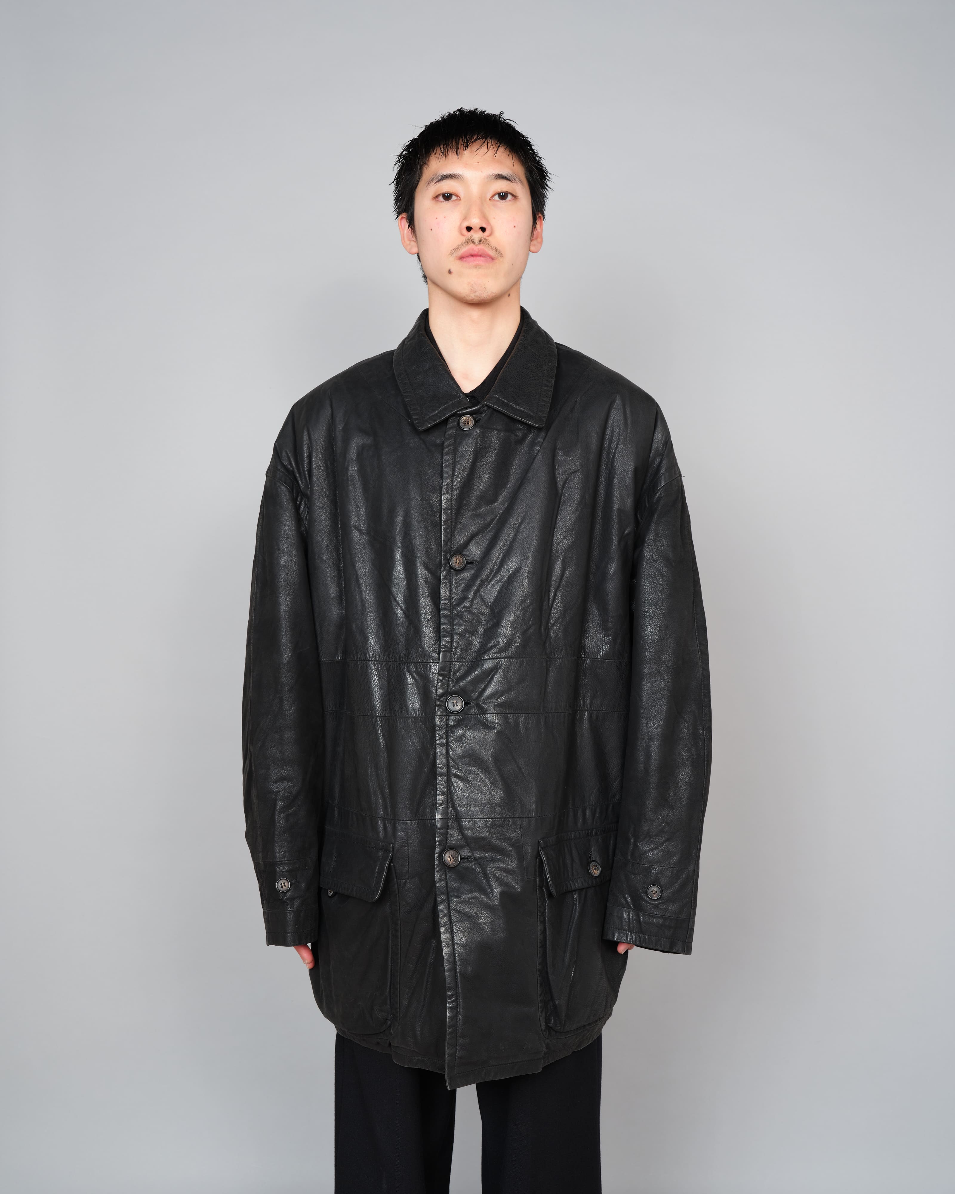 【~90's】Old SERAPHIN Deerskin Leather Jacket Size.52 "MARIE-LOUISE 別注"