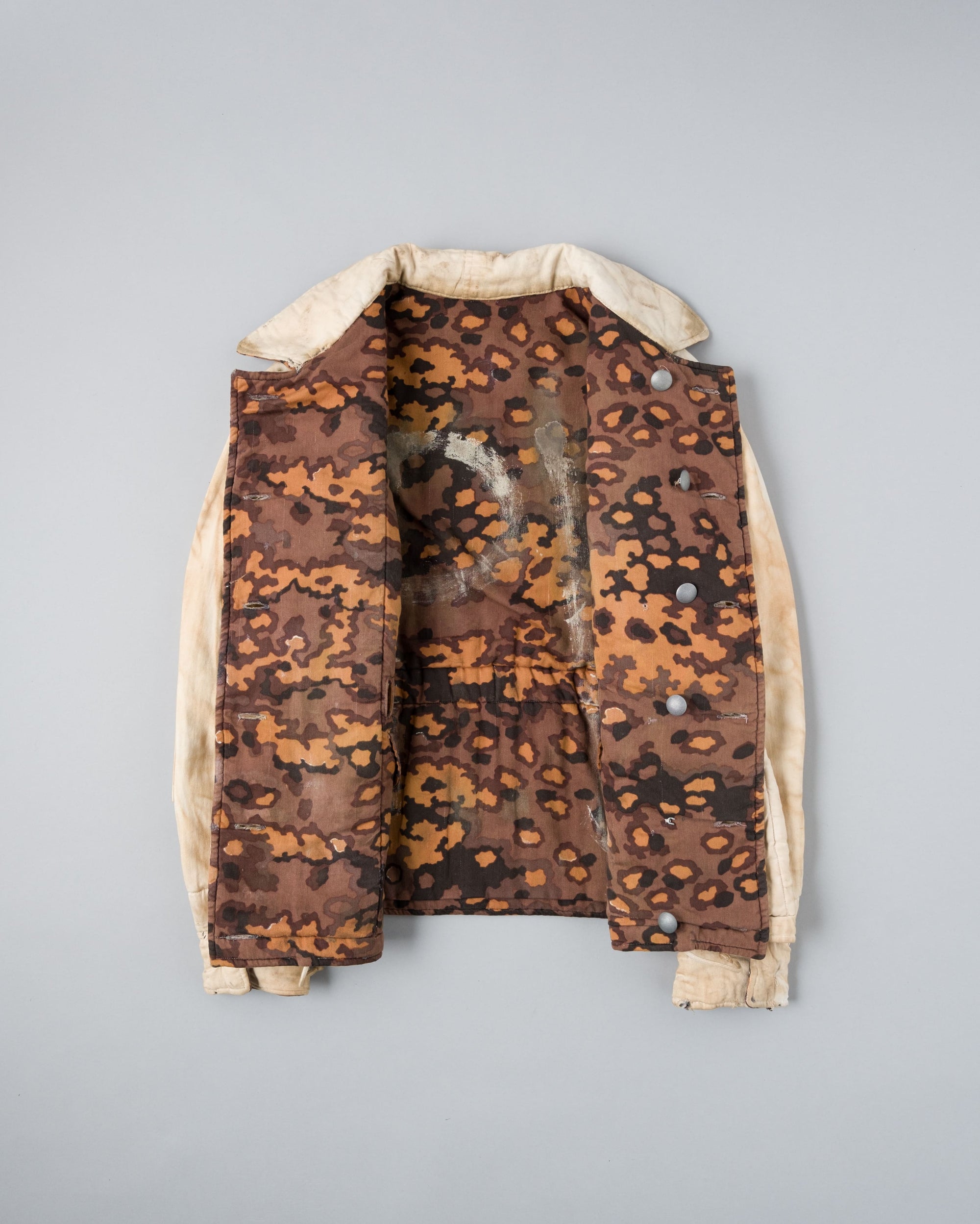 ［~90's］German Waffen-SS Type Autumn Oak Leaf Camouflage Reversible Winter Jacket "Prisoner of War" "Reproduction"