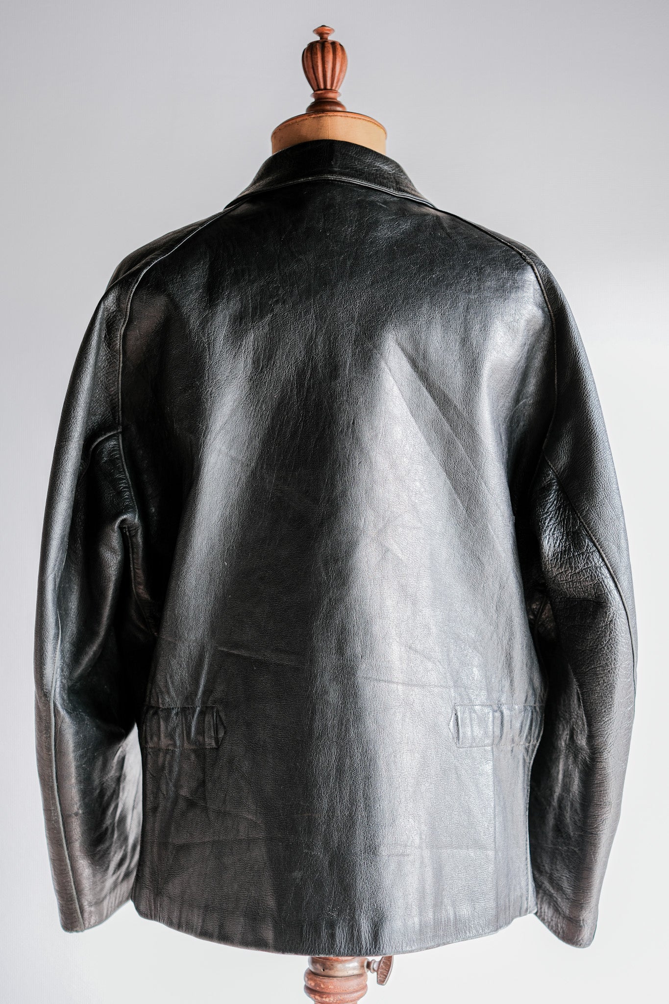 [~ 60's] Italian Army Motorcycle Leather Jacket