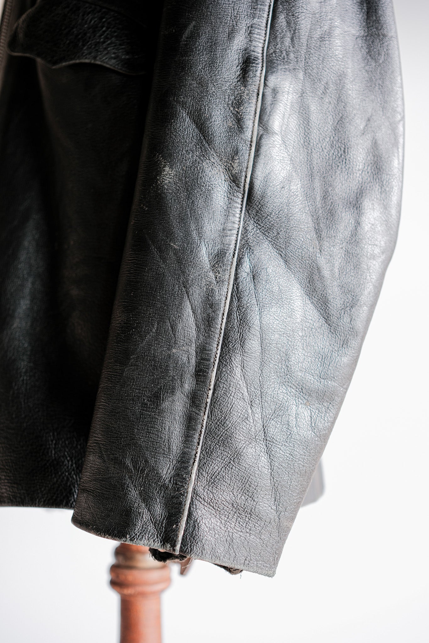 【~60’s】Italian Army Motorcycle Leather Jacket