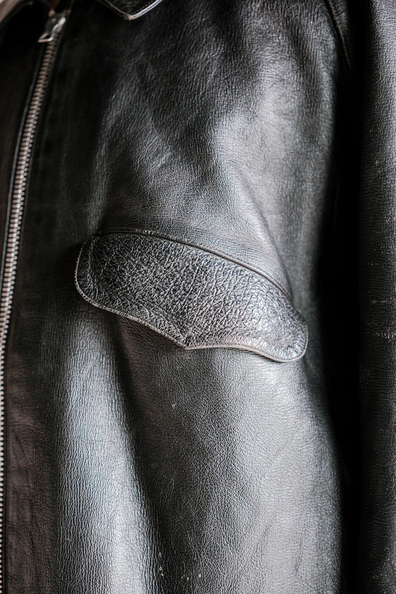 [~ 60's] Italian Army Motorcycle Leather Jacket