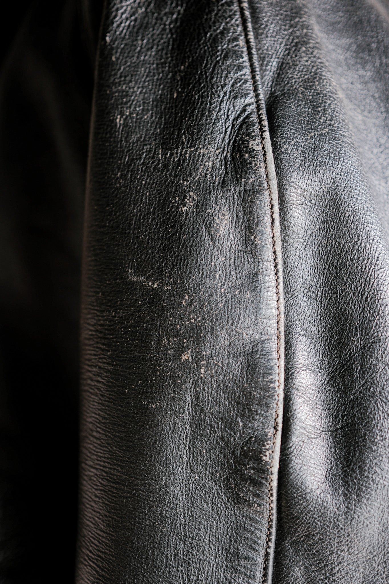 【~60’s】Italian Army Motorcycle Leather Jacket