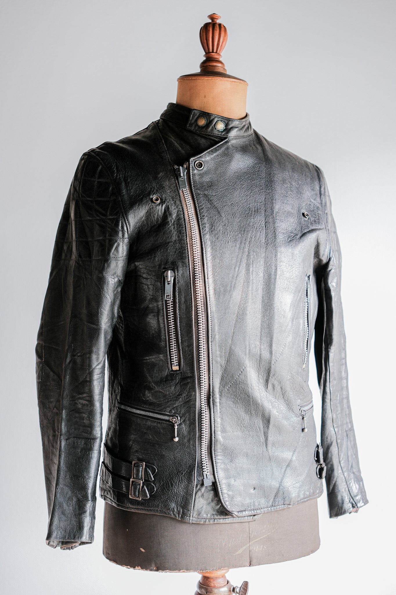 ［~60's］French Vintage Leather Riders Jacket "Jacques Motard"