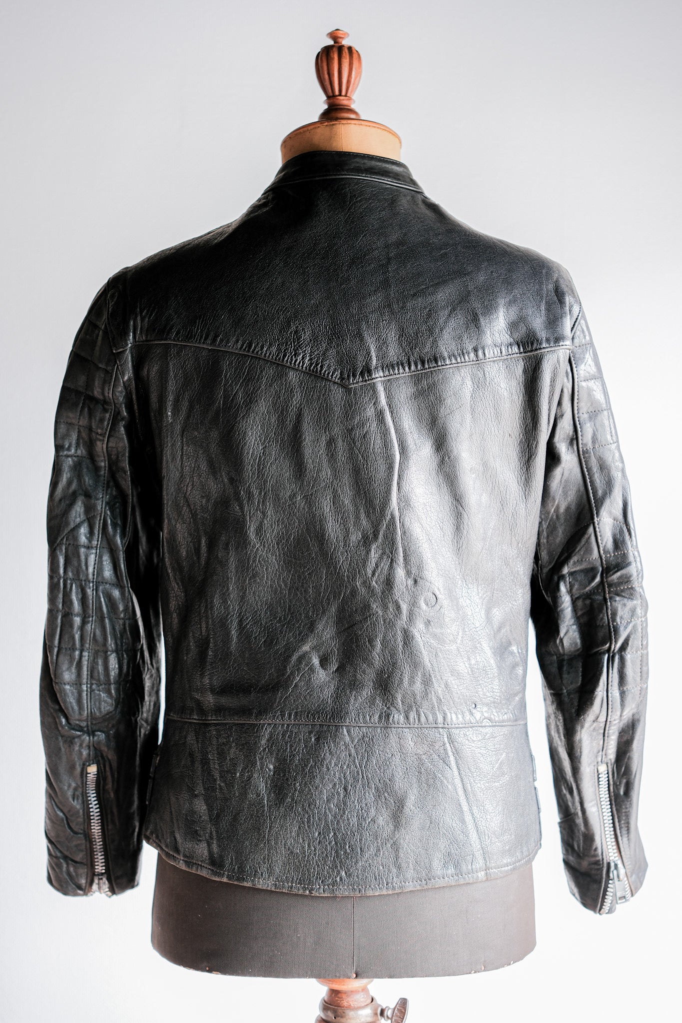 [~ 60's] French Vintage Leather Riders Jacket "Jacques Motard"