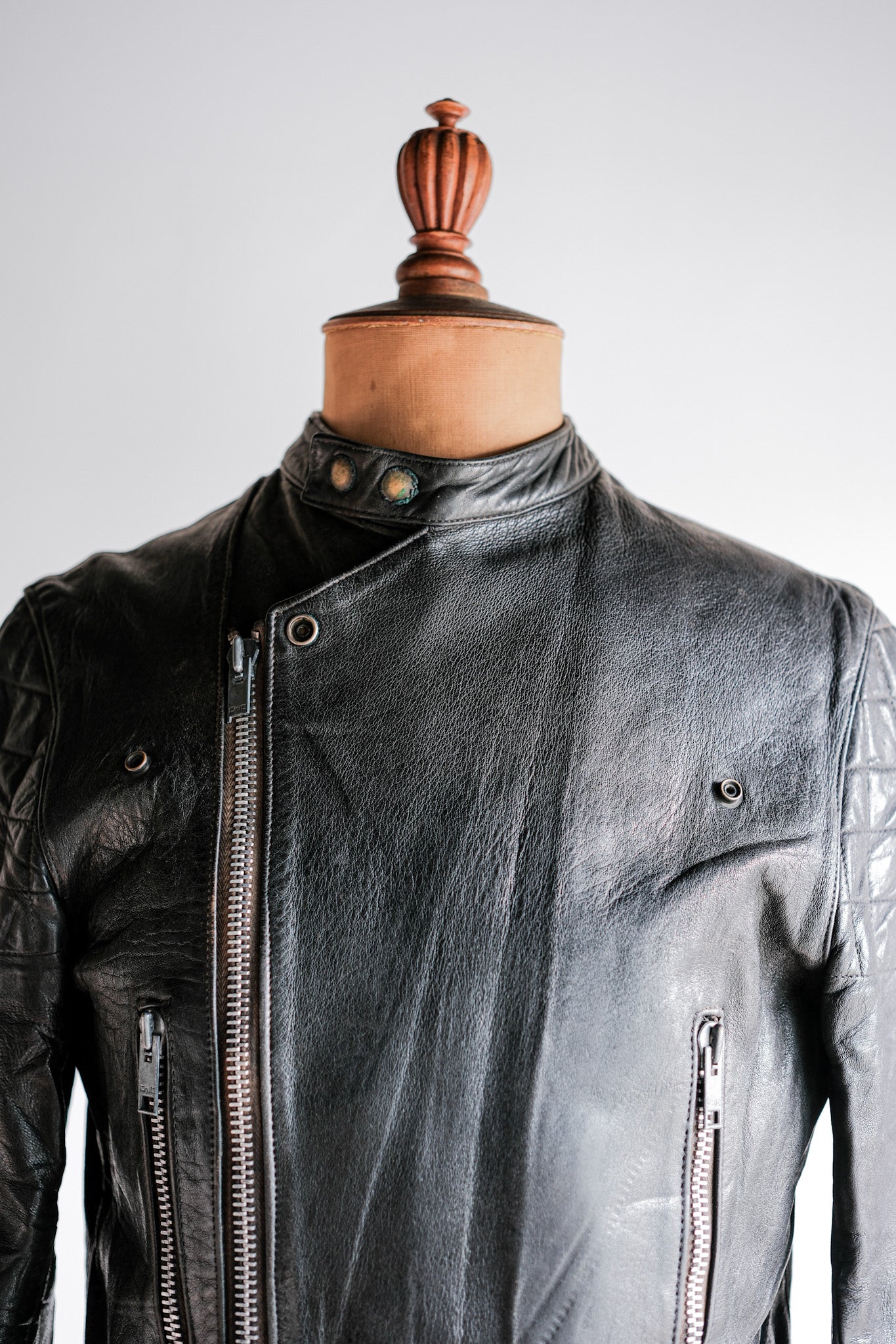 [~ 60's] French Vintage Leather Riders Jacket "Jacques Motard"