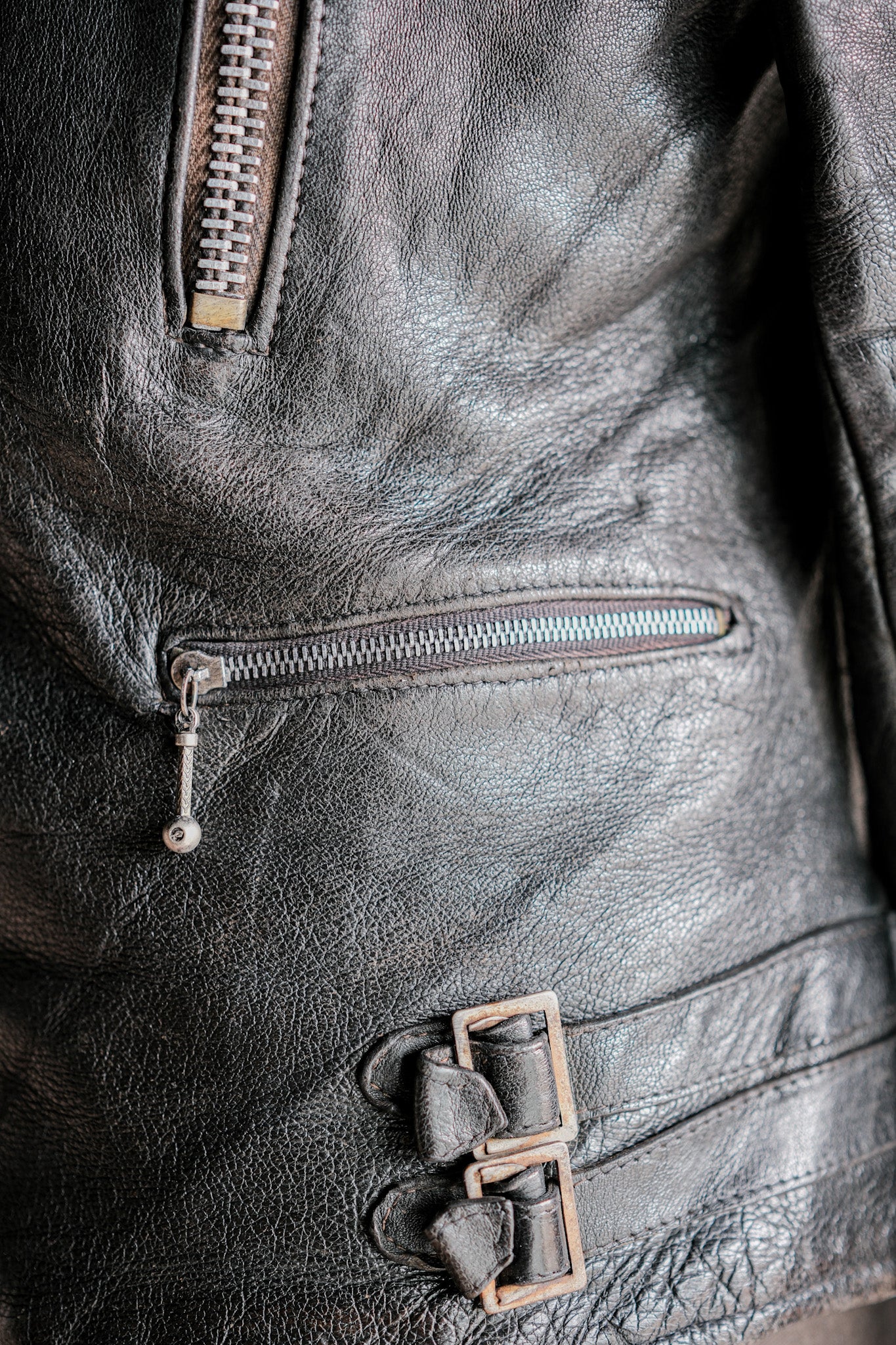 【~60's】French Vintage Leather Riders Jacket "Jacques Motard"