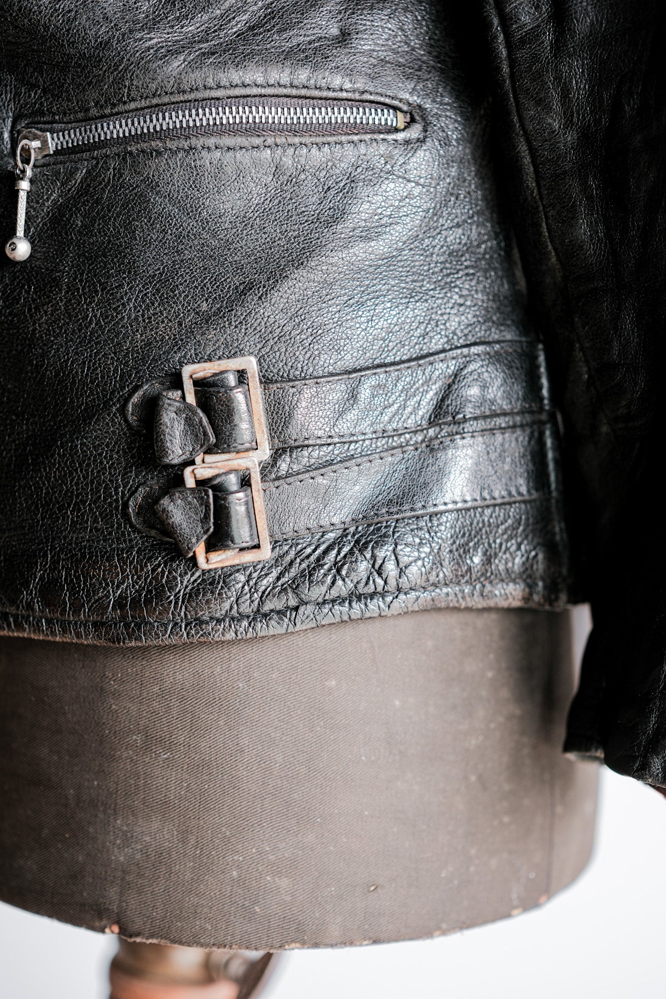 【~60's】French Vintage Leather Riders Jacket "Jacques Motard"