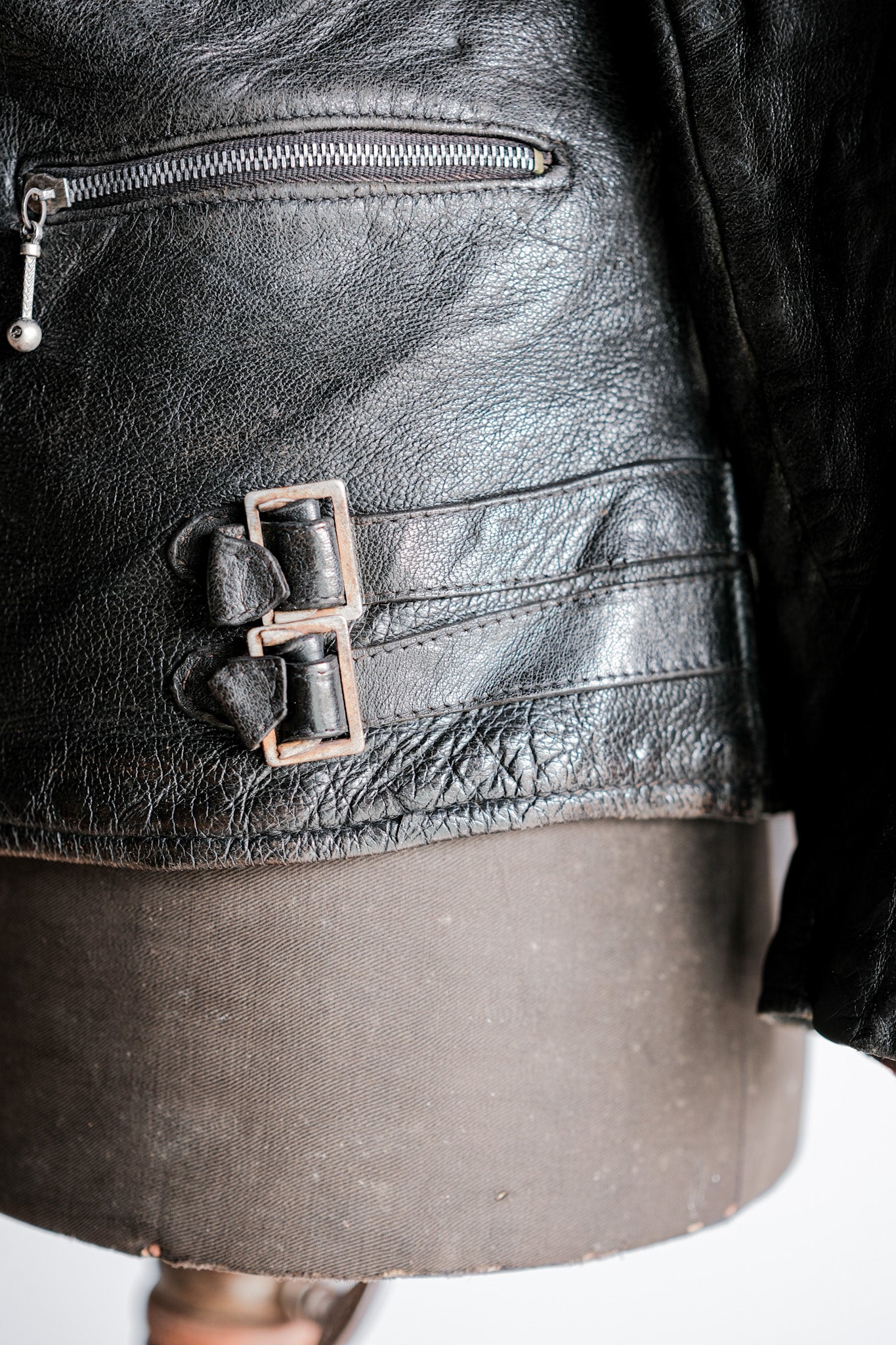 ［~60's］French Vintage Leather Riders Jacket "Jacques Motard"