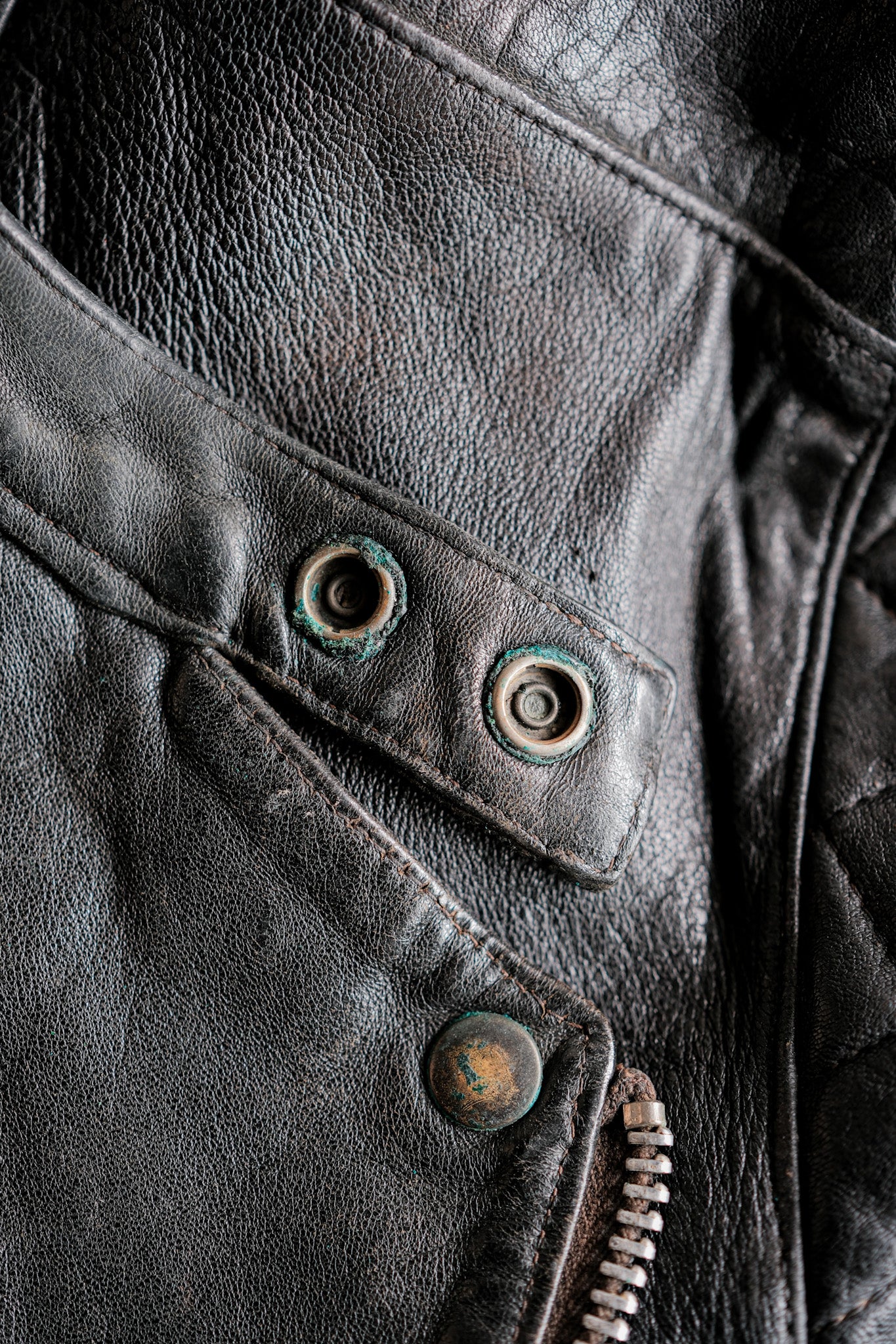 [~ 60's] French Vintage Leather Riders Jacket "Jacques Motard"