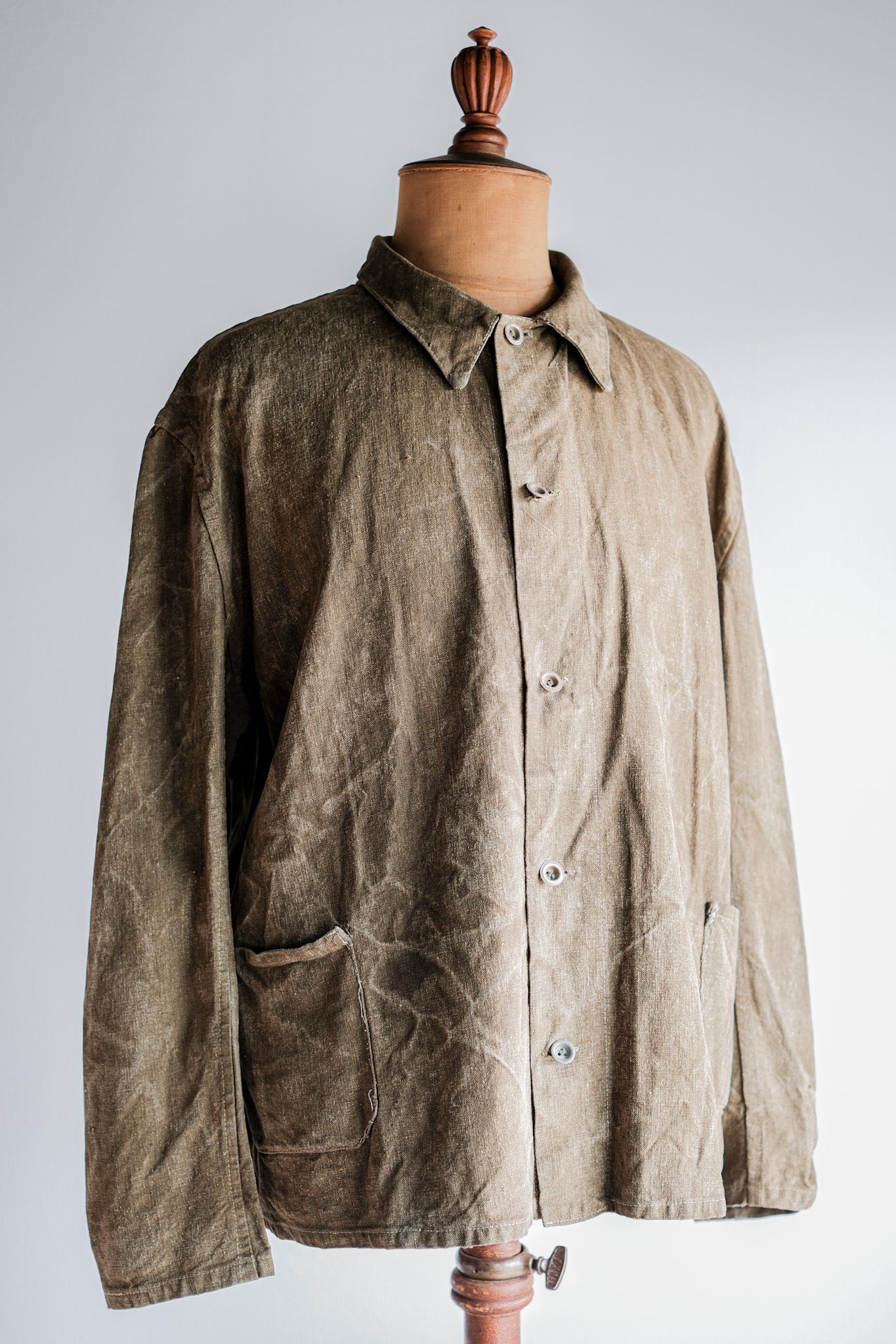 【~40's】WWⅡ German Army Linen Work Jacket "Wehrmacht"