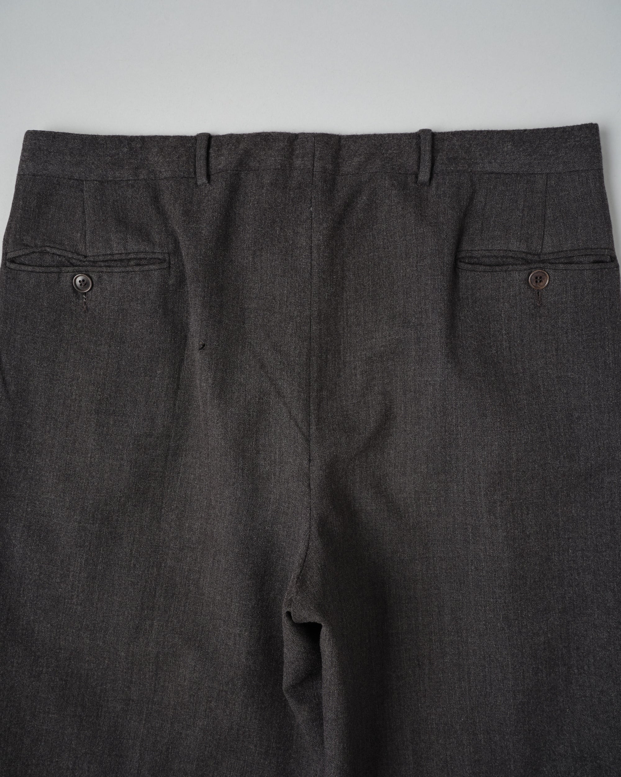 ［~70's］Old GUCCI 2 Tuck Turn Up Wool Trousers Size.52