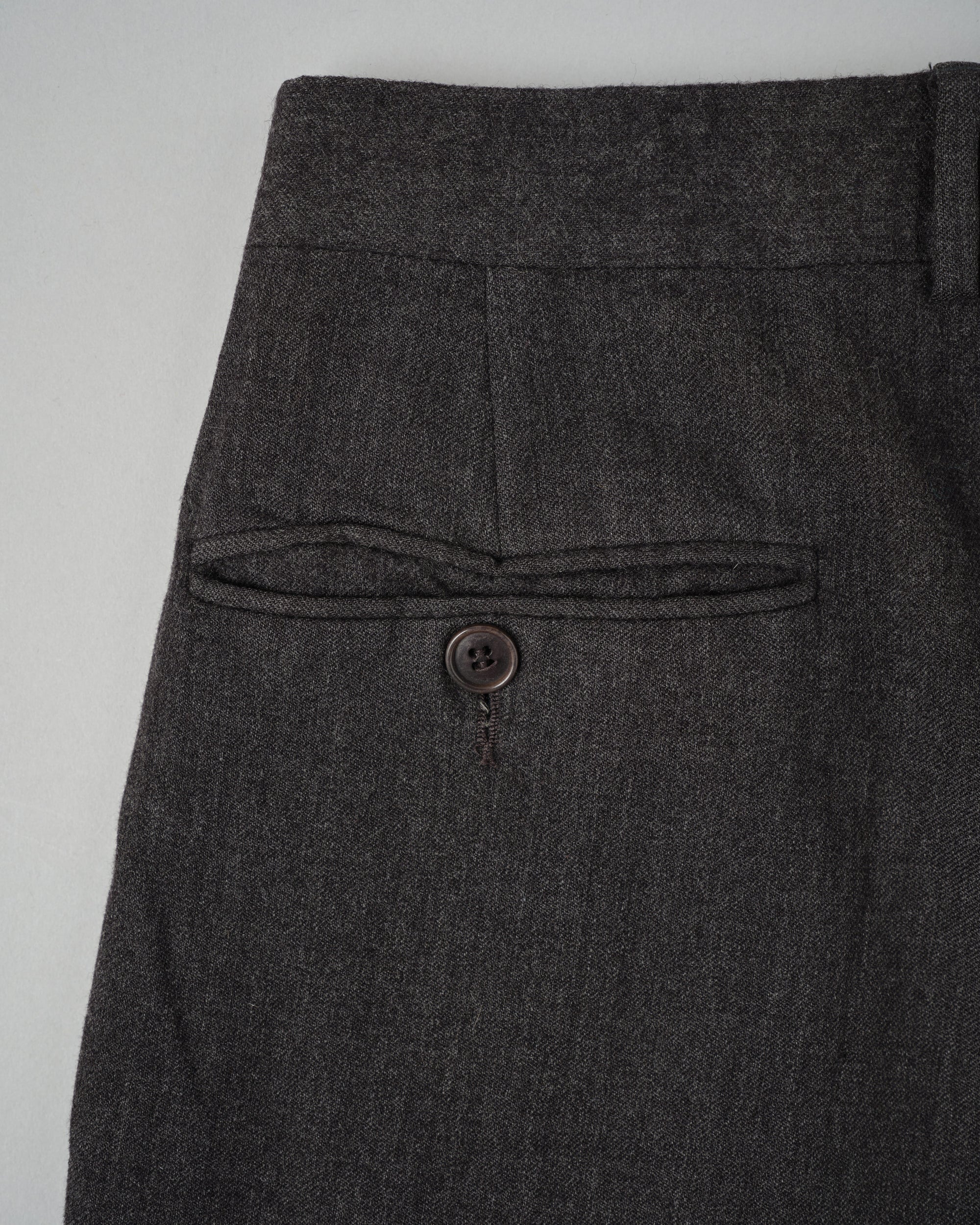 ［~70's］Old GUCCI 2 Tuck Turn Up Wool Trousers Size.52