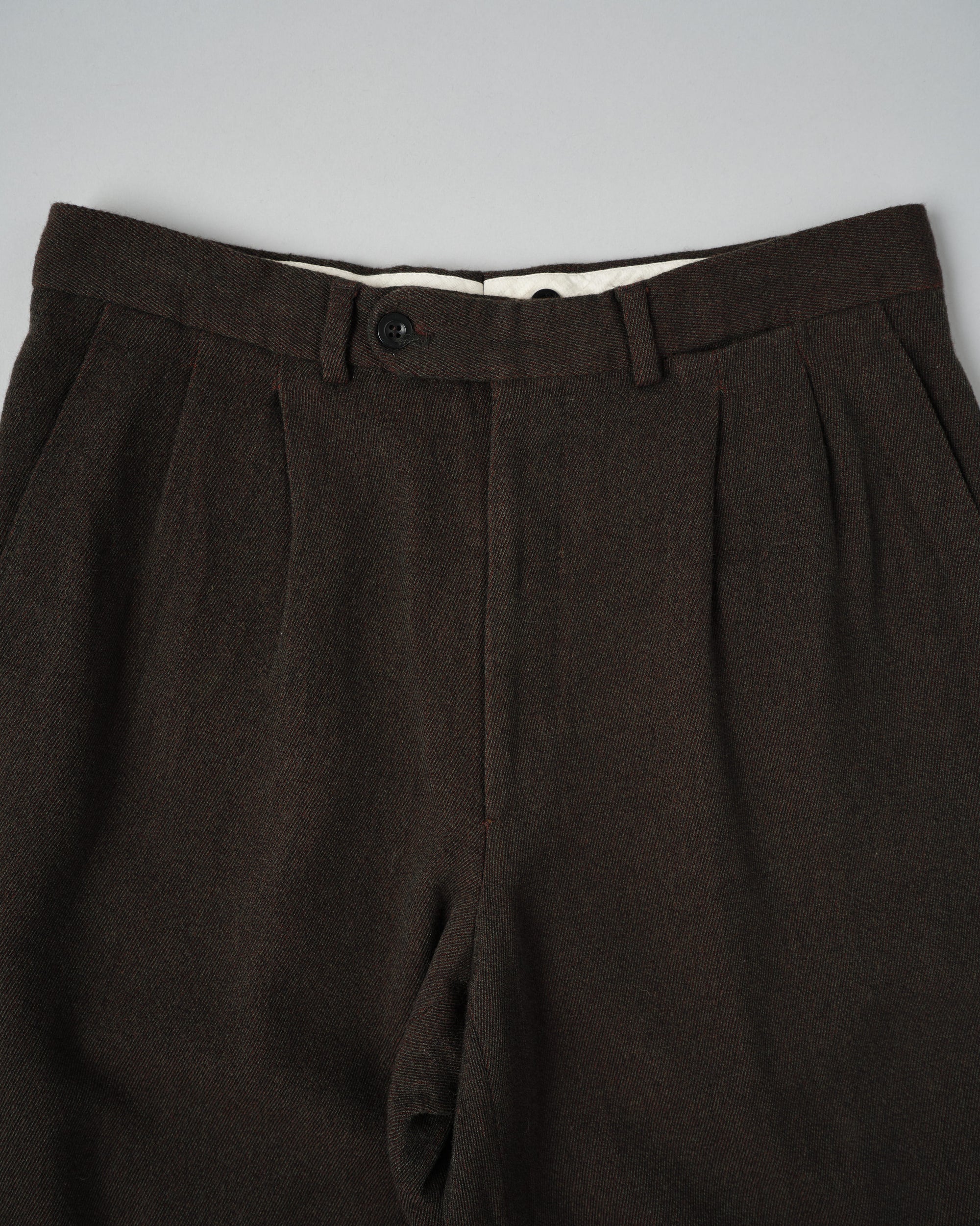 ［~90's］Old Hermès Paris 2 Tuck Wool Trousers Size.50