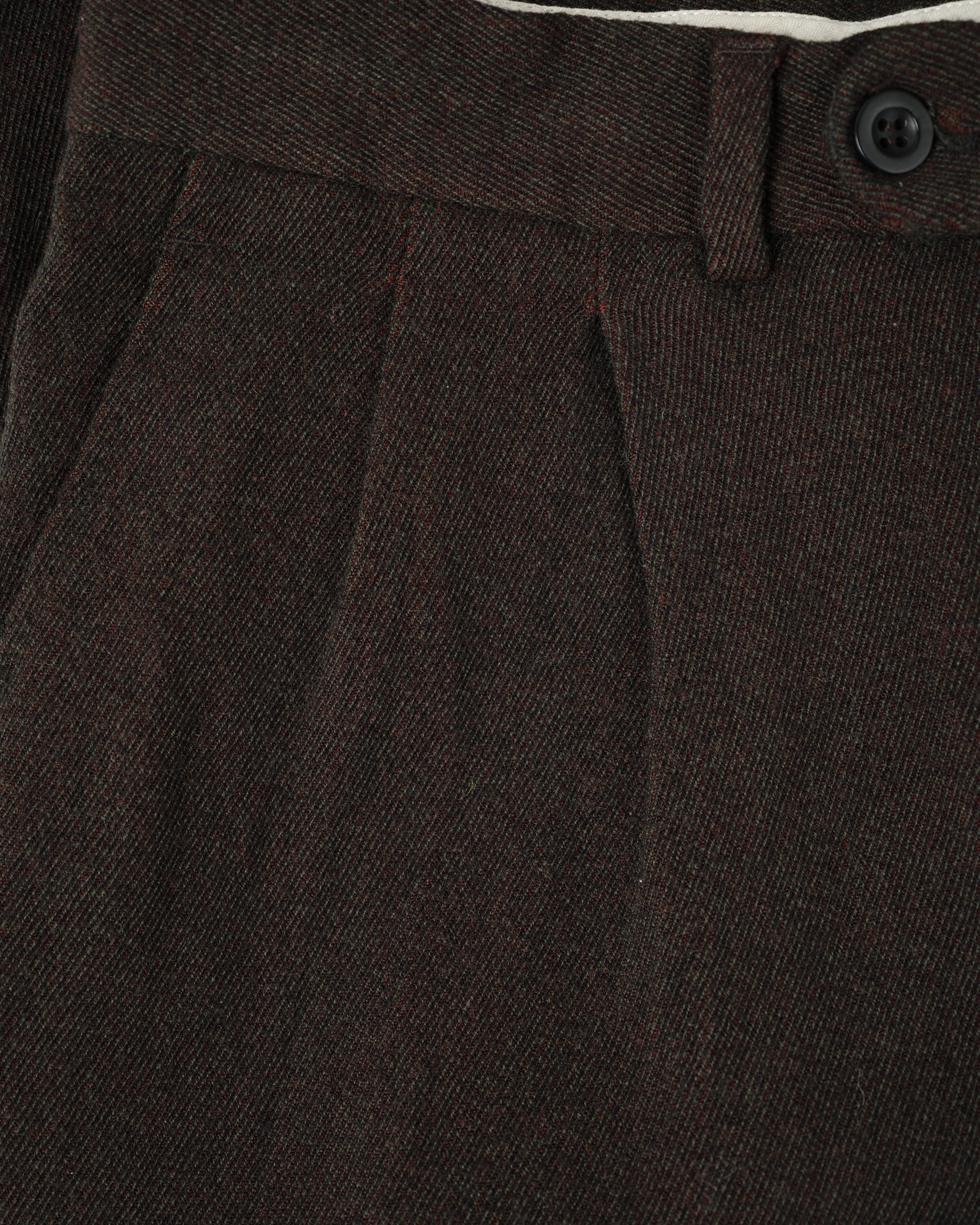 [~90's] Old Hermès Paris 2 Tuck Wool Trousers Size.50