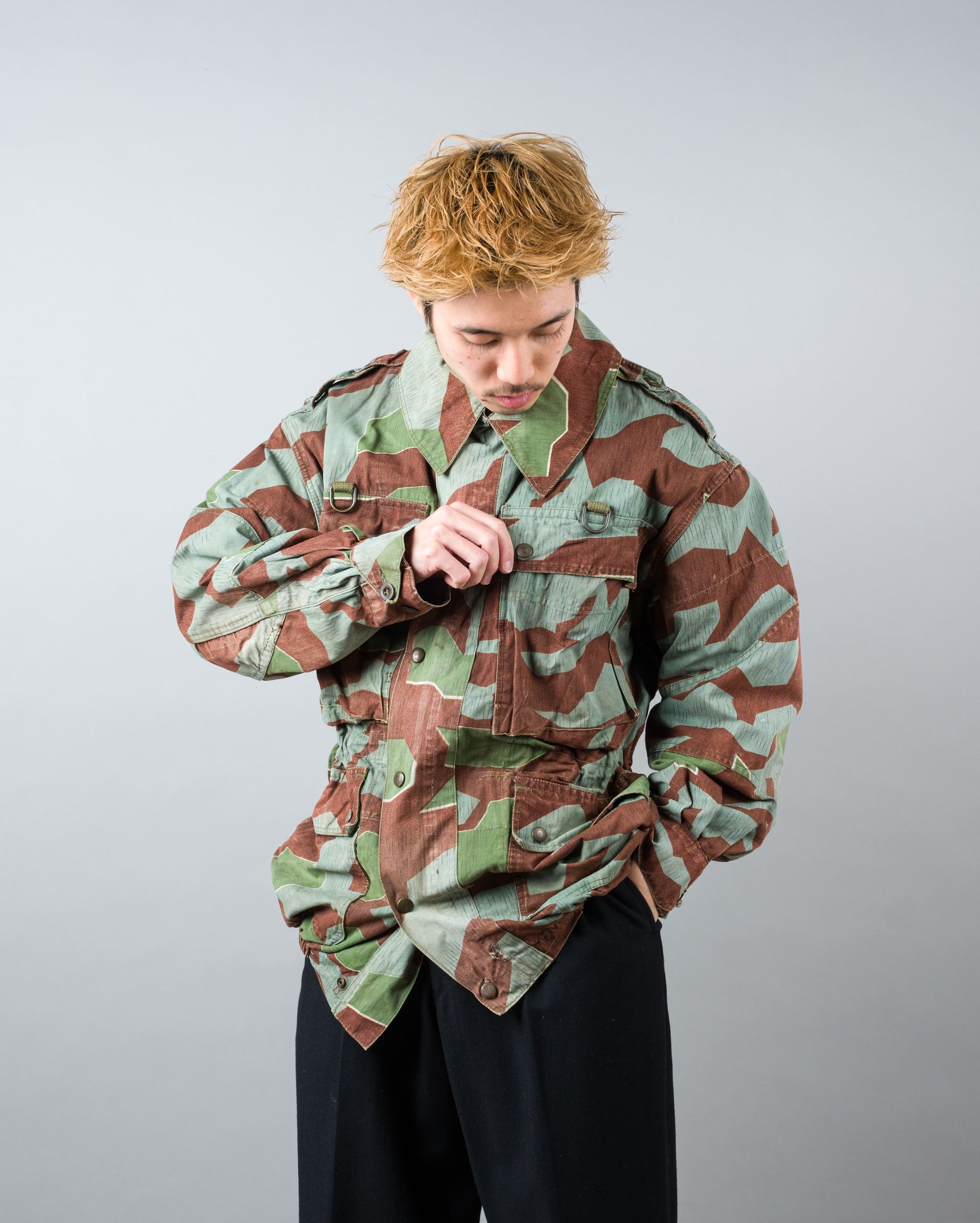 【~50’s】German Army Splinter Camouflage Paratrooper Jacket "Modified" "Bundeswehr"