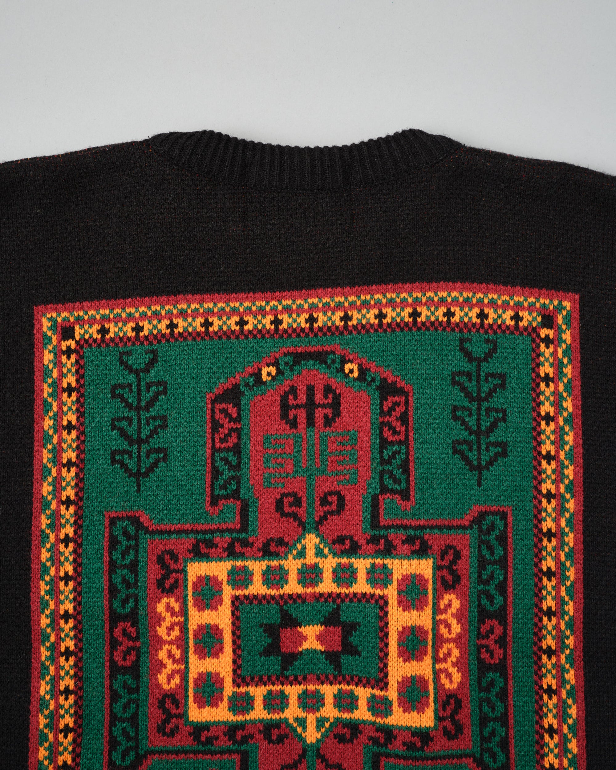 ［~70's］French Vintage Wool Acrylic Patterned Sweater