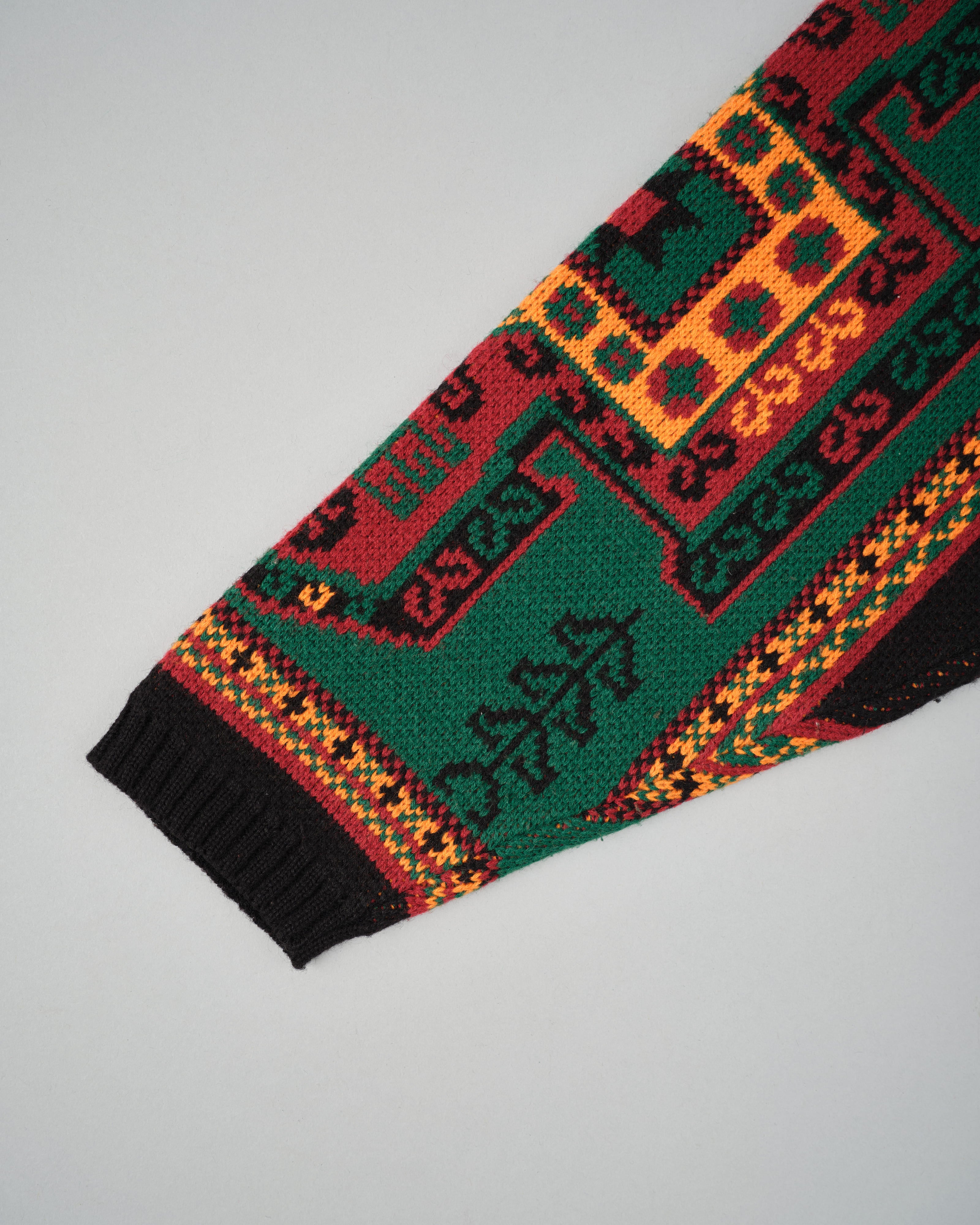 [~70's] French Vintage Wool Acrylic Patterned Sweater