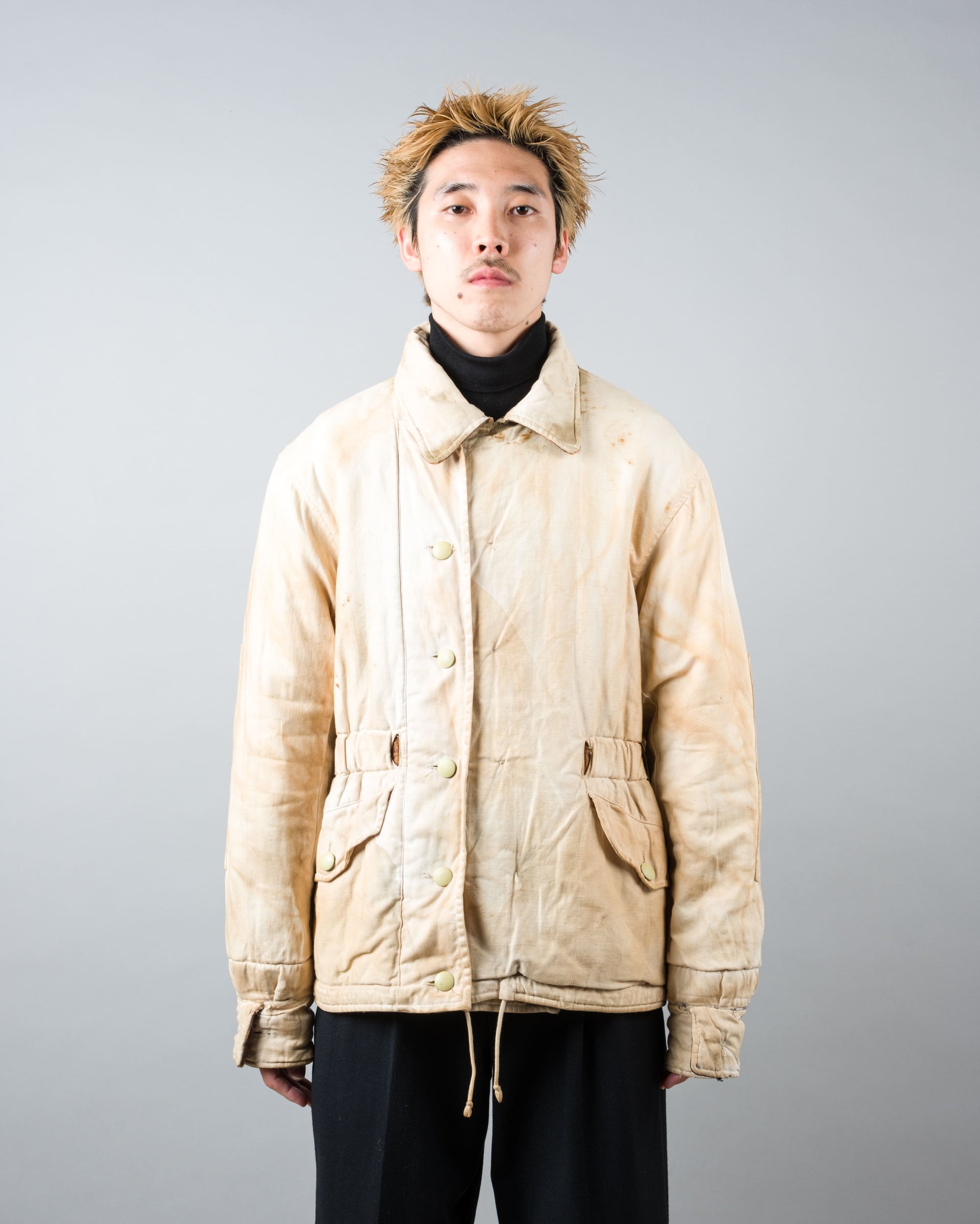 ［~90's］German Waffen-SS Type Autumn Oak Leaf Camouflage Reversible Winter Jacket "Prisoner of War" "Reproduction"