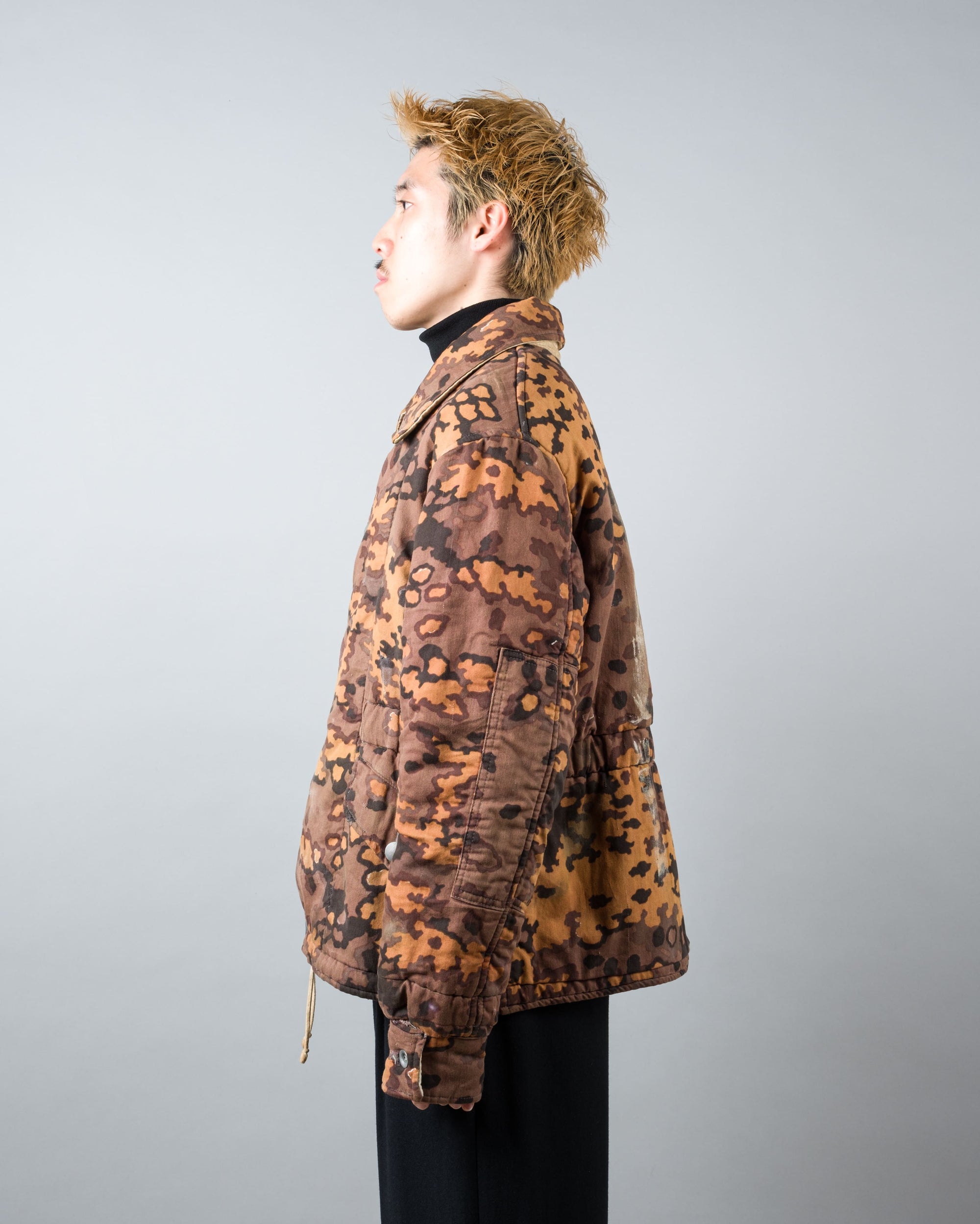 ［~90's］German Waffen-SS Type Autumn Oak Leaf Camouflage Reversible Winter Jacket "Prisoner of War" "Reproduction"