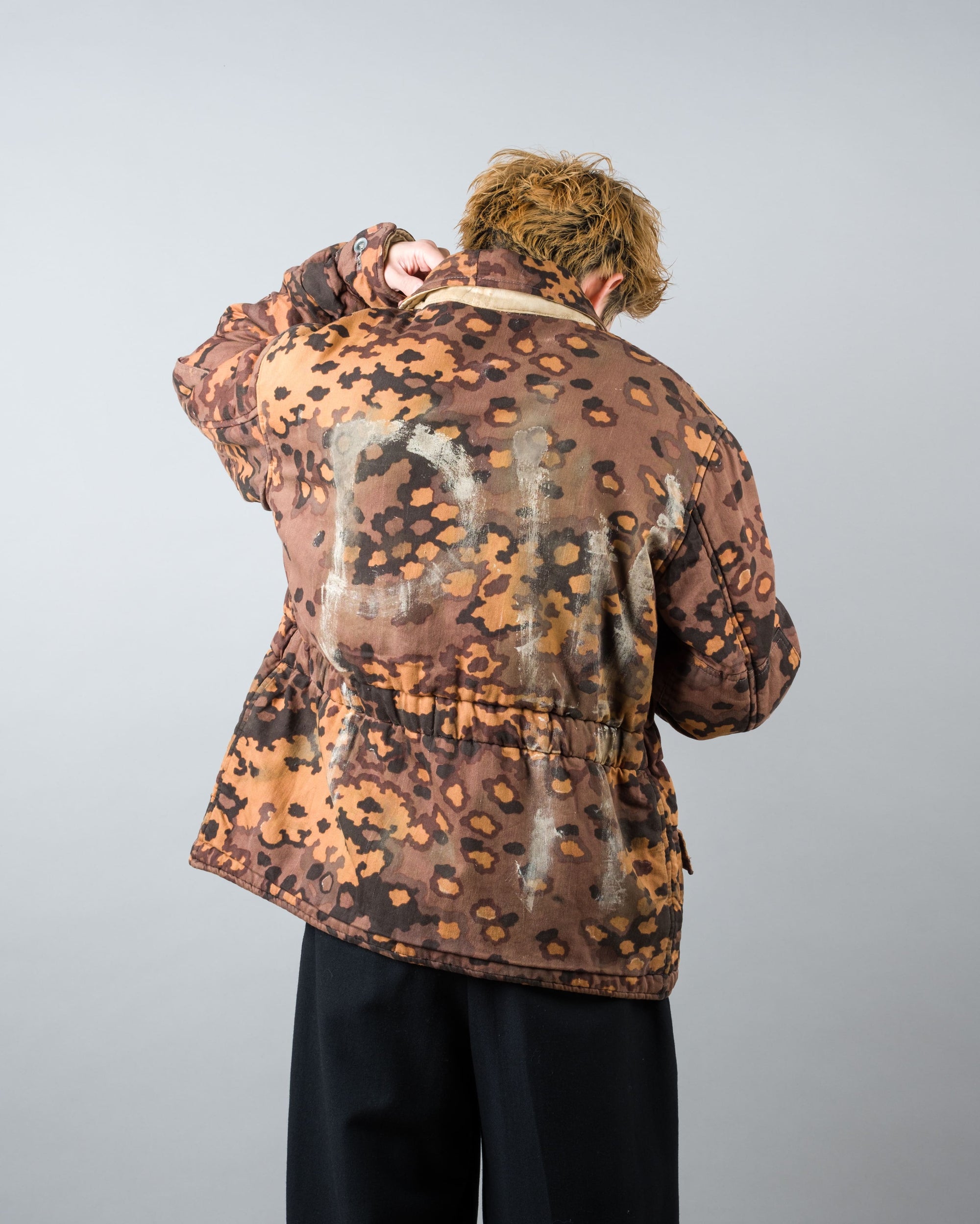 ［~90's］German Waffen-SS Type Autumn Oak Leaf Camouflage Reversible Winter Jacket "Prisoner of War" "Reproduction"