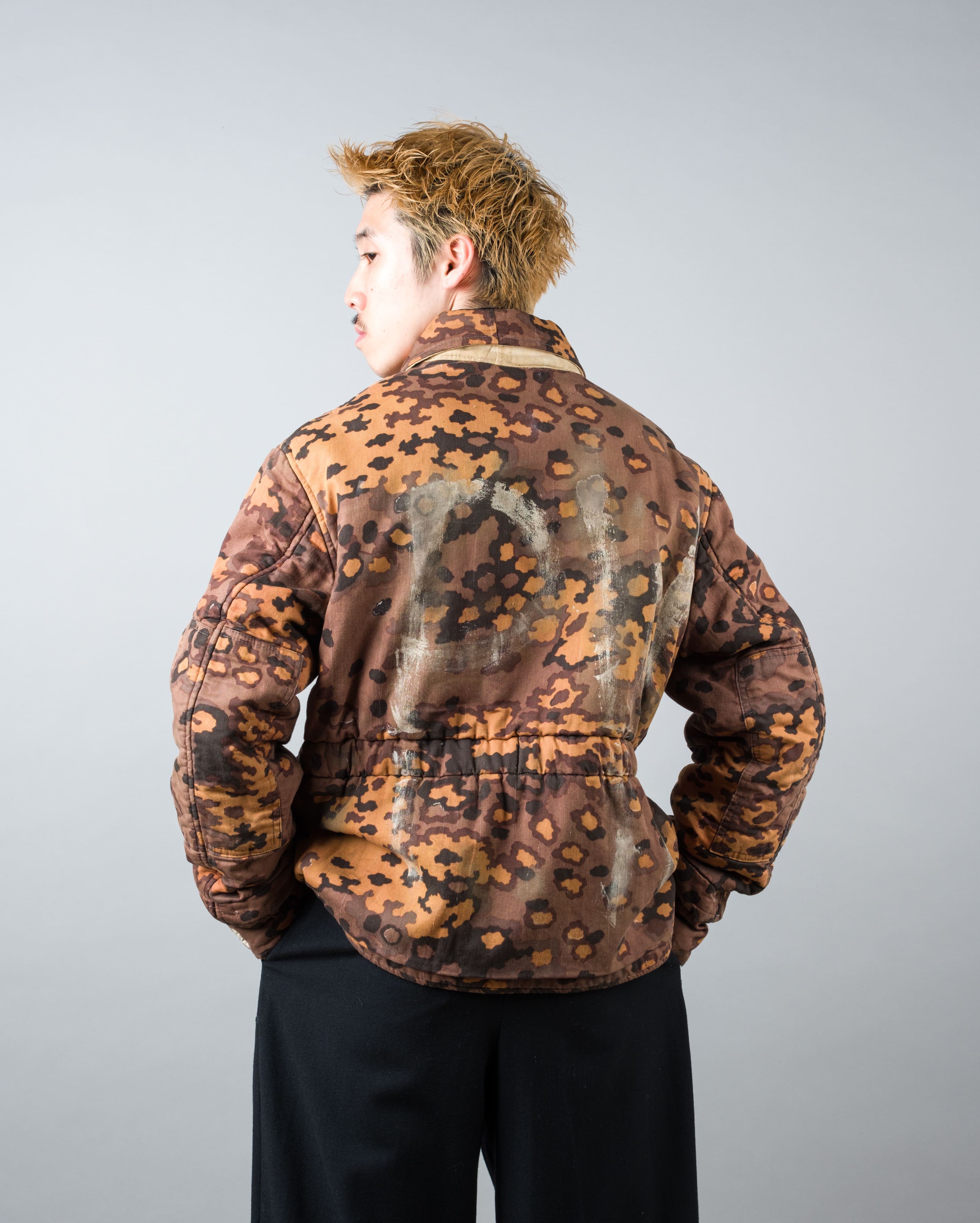 [~90's] German Waffen-SS Type Autumn Oak Leaf Camouflage Reversible Winter Jacket "Prisoner of War" "Reproduction"